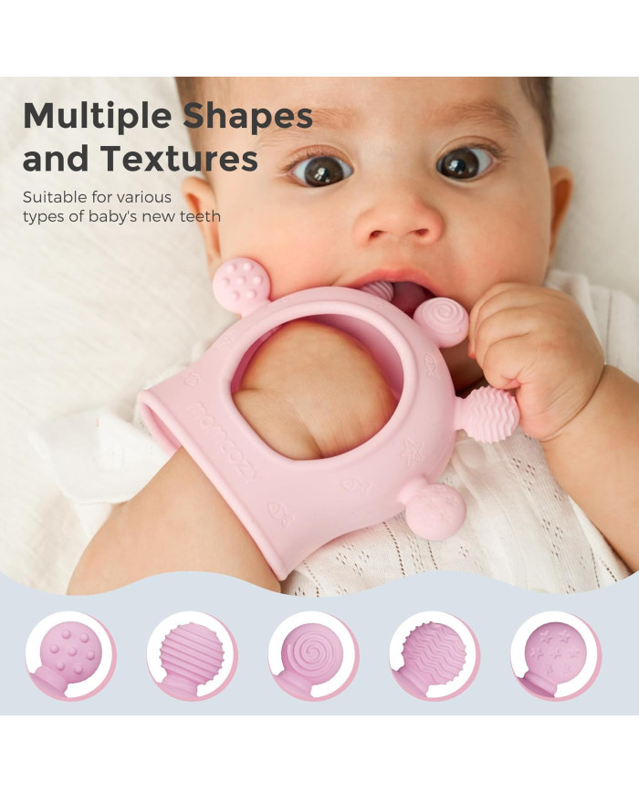 MOMCOZY SILIKONINIS KRAMTUKAS KŪDIKIAMS, ROŽINIS - Image 3