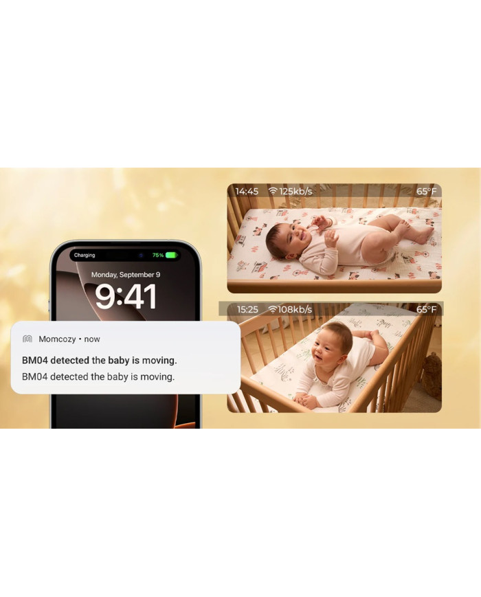 MOMCOZY SMART 5.0 COLIŲ VIDEO AUKLĖ BM04 SU WIFI FUNKCIJA - Image 6