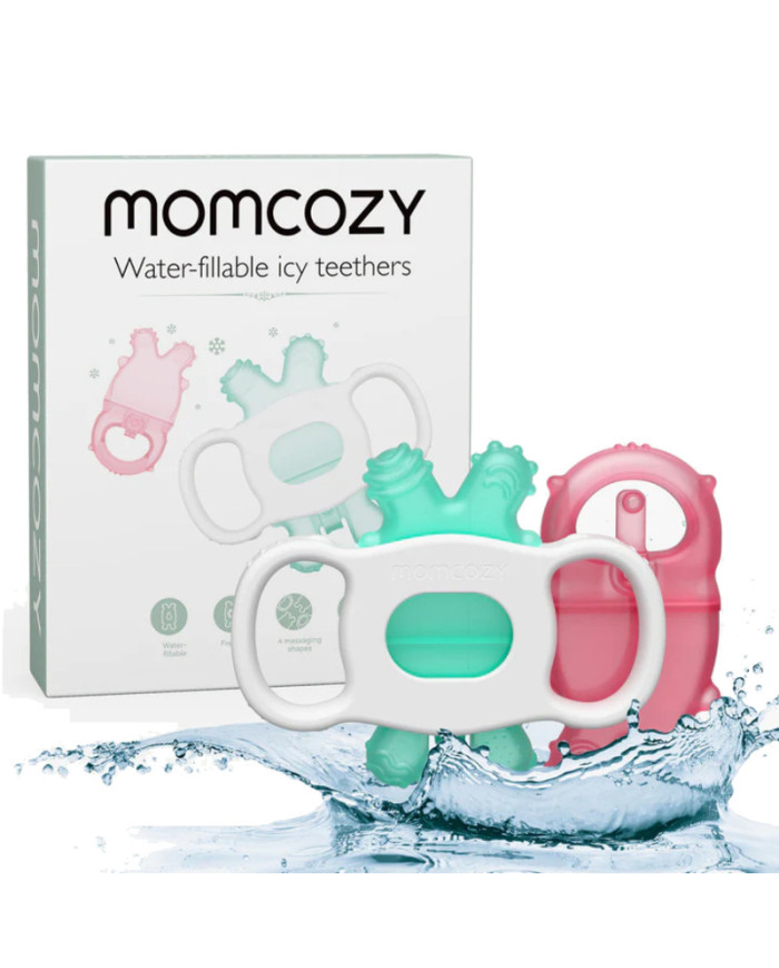 MOMCOZY VANDENIU UŽPILDOMAS ŠALDANTIS KŪDIKIO KRAMTUKAS PINK/GREEN