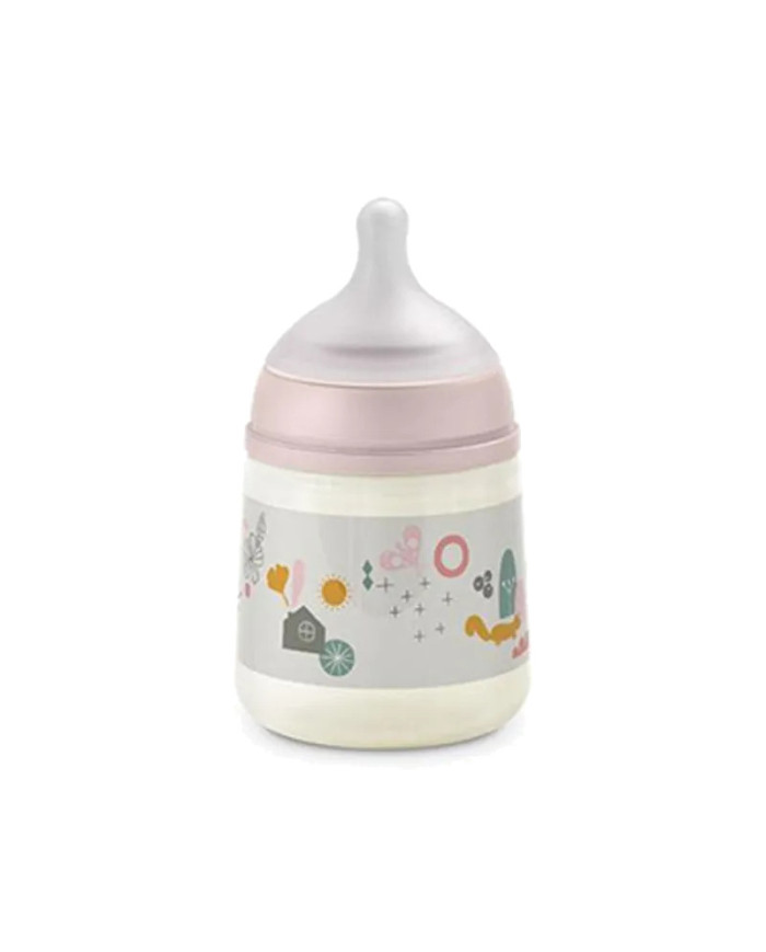 SUAVINEX ANTI-COLIC BUTELIUKAS SX PRO SU LĖTOS SROVĖS (S) FIZIOLOGINIU ŽINDUKU, 150 ML, NUO 0 MĖN., WALK PINK - Image 3