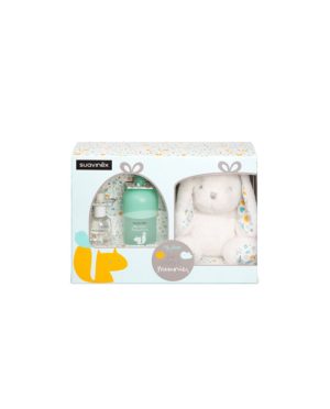 SUAVINEX BABY COLOGNE DOVANŲ RINKINYS MEMORIES: KVAPUSIS VANDUO KŪDIKIAMS 100 ML IR 50 ML, PLIUŠINIS ZUIKUTIS