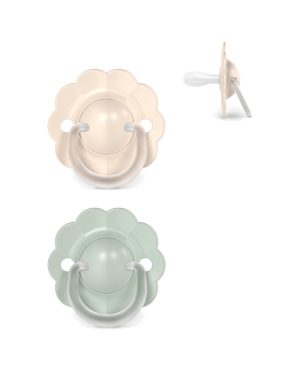 SUAVINEX FIZIOLOGINIS ČIULPTUKAS SX PRO WONDER, 0-6 MĖN., SOFT GREEN/BEIGE, 2 VNT.