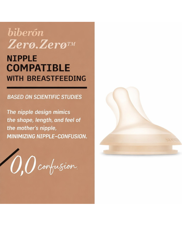 SUAVINEX VIDUTINĖS SROVĖS ŽINDUKAI ZERO ZERO ANTI-COLIC BUTELIUKAMS, NUO +3 MĖN., 2 VNT., LIGHT - Image 7