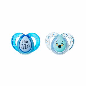 TOMMEE TIPPEE silikoniniai čiulptukai NIGHT STYLE, 6-18 mėn., 2 vnt., 433661