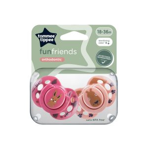 TOMMEE TIPPEE silikoninis čiulptukas FUN 18-36 mėn., 2 vnt., 433657