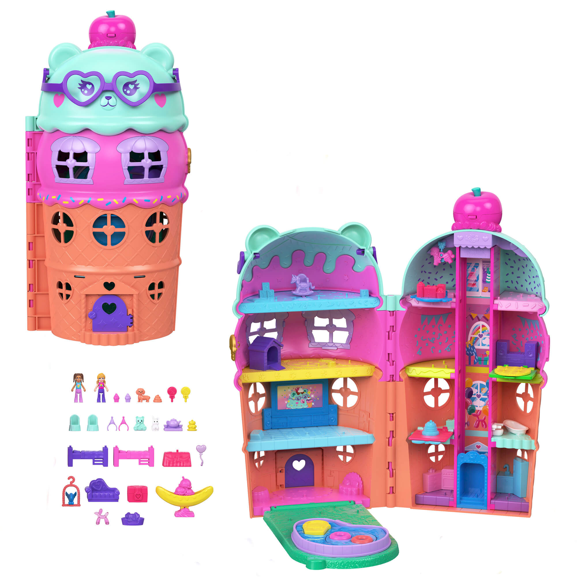 POLLY POCKET ICE CREAM HOUSE pramogų rinkinys (JFT91) - Image 2