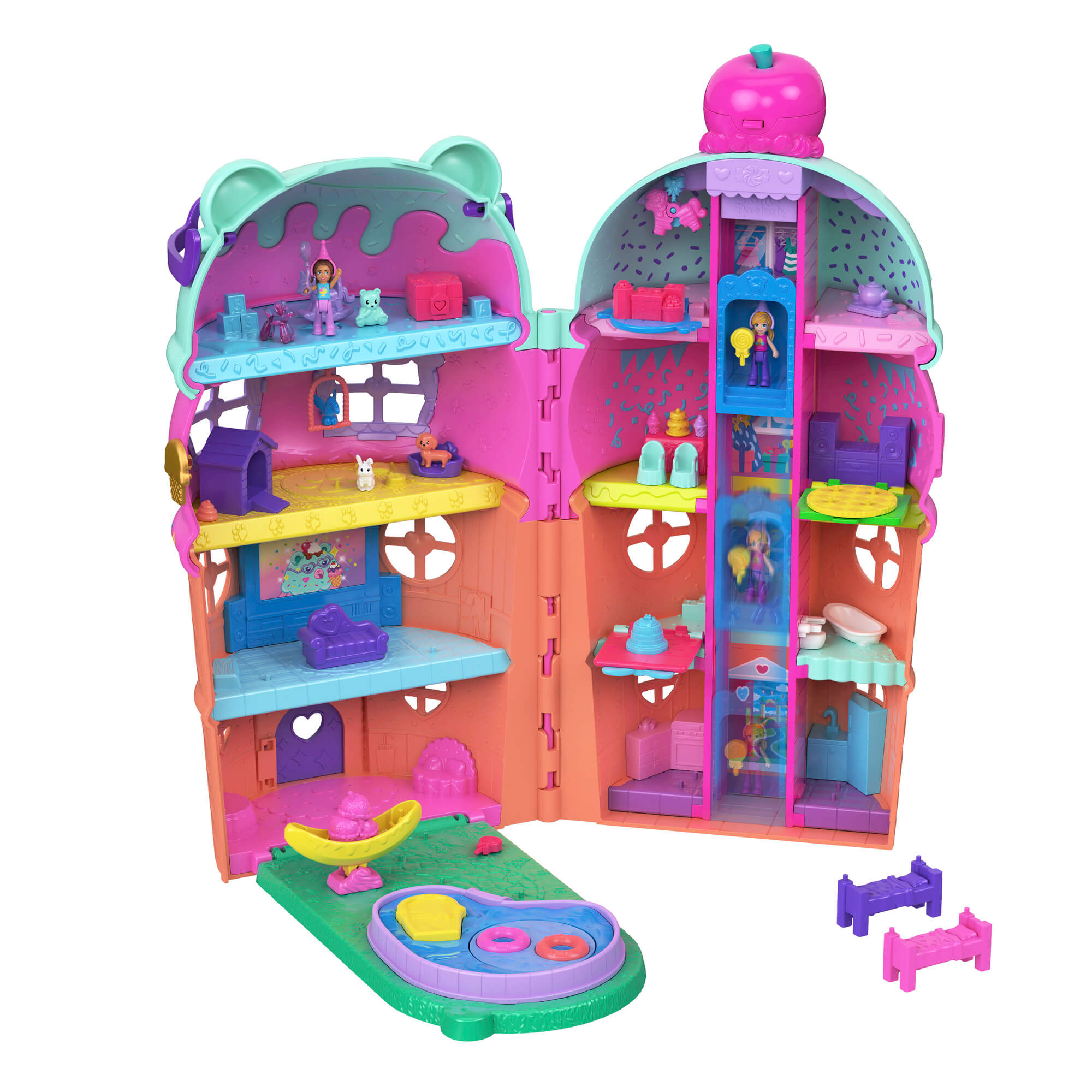 POLLY POCKET ICE CREAM HOUSE pramogų rinkinys (JFT91) - Image 3