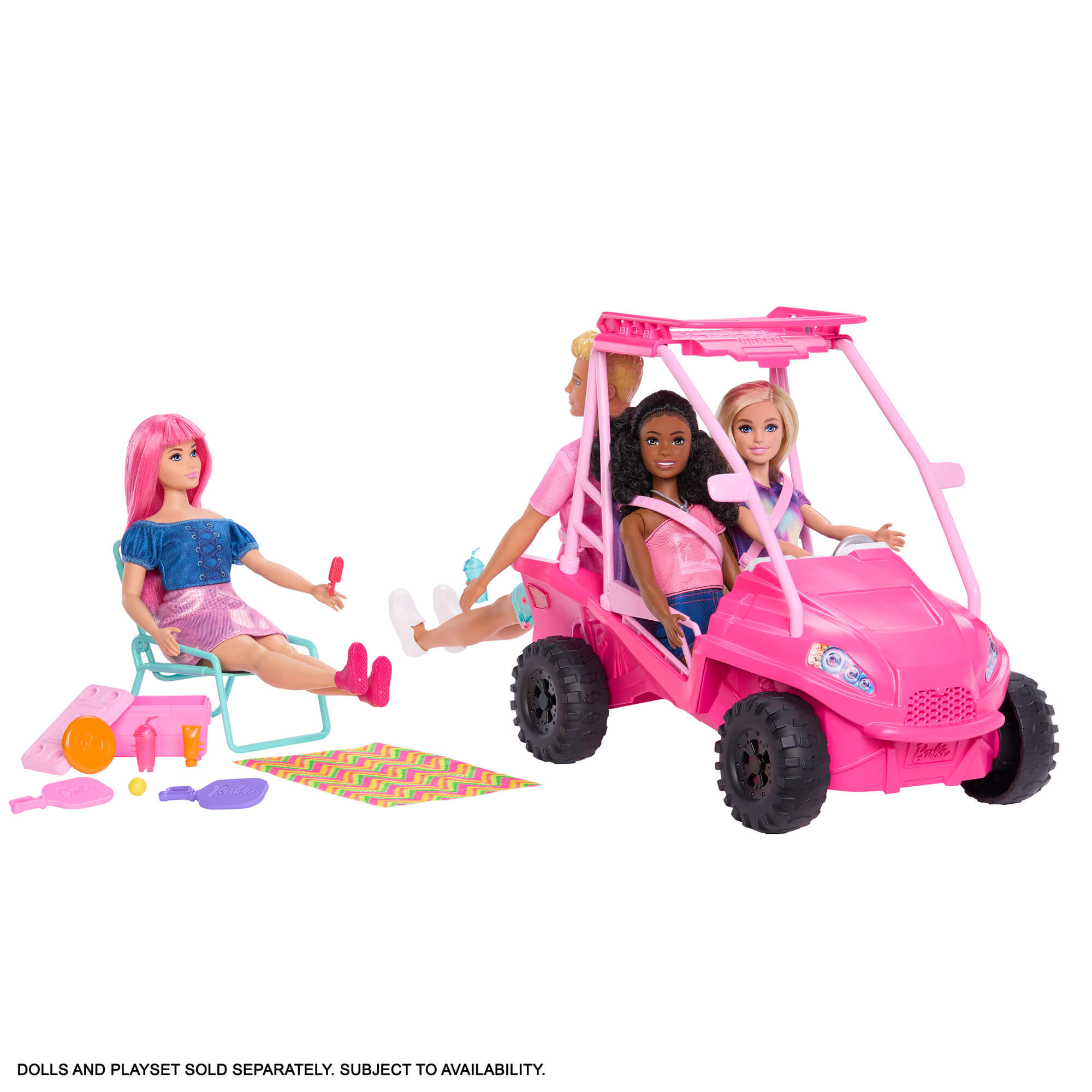 BARBIE MYSTERIES BEACH BUGGY paplūdimio automobilis (JFV68) - Image 5