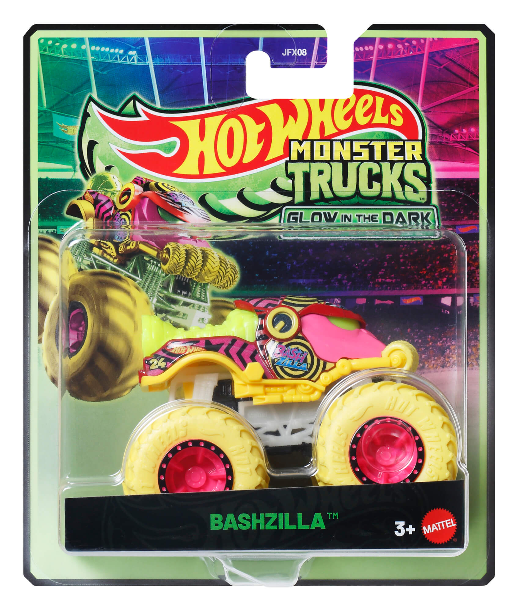 HOT WHEELS MONSTER TRUCKS šviečiantis tamsoje džipas (JFX08) - Image 2
