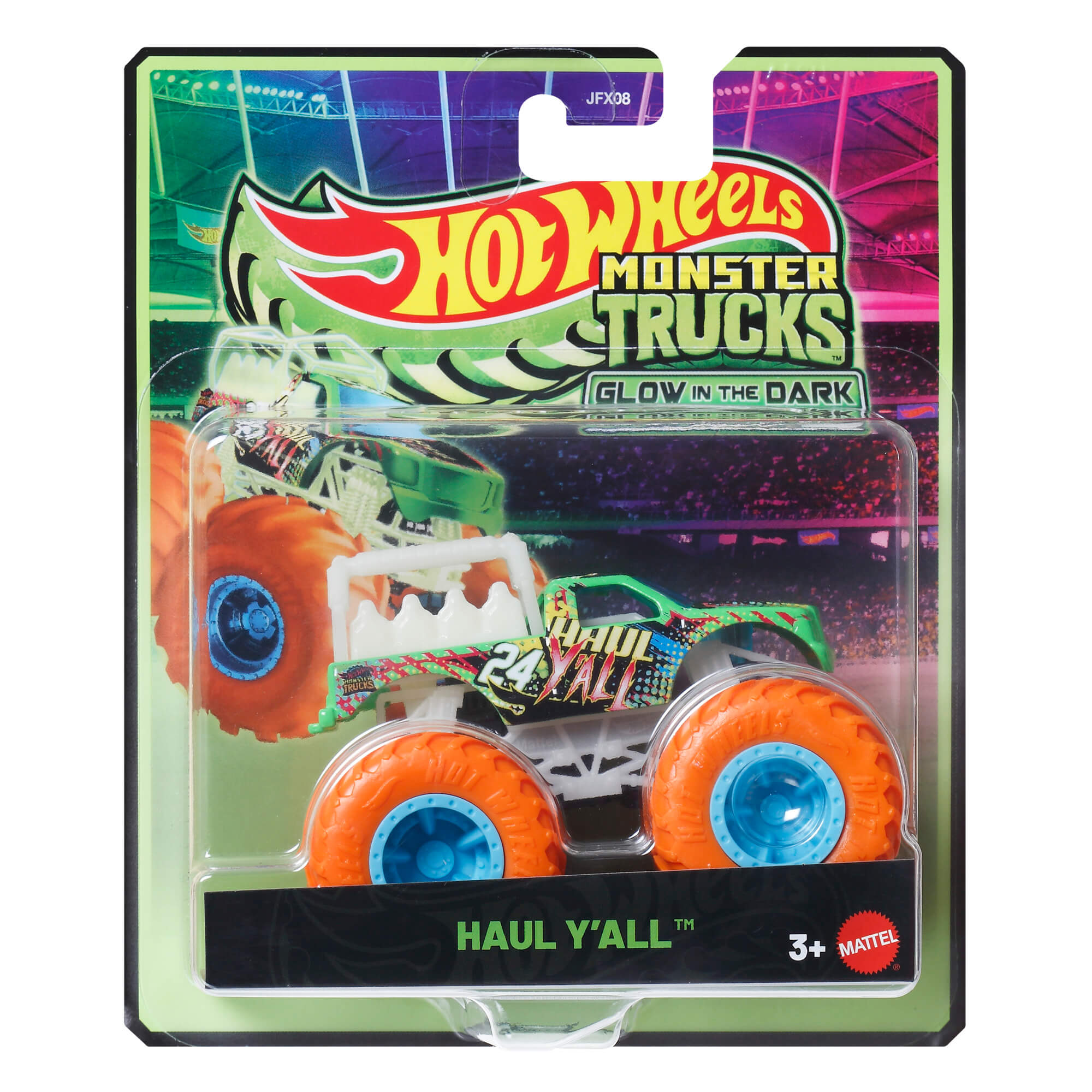 HOT WHEELS MONSTER TRUCKS šviečiantis tamsoje džipas (JFX08) - Image 3