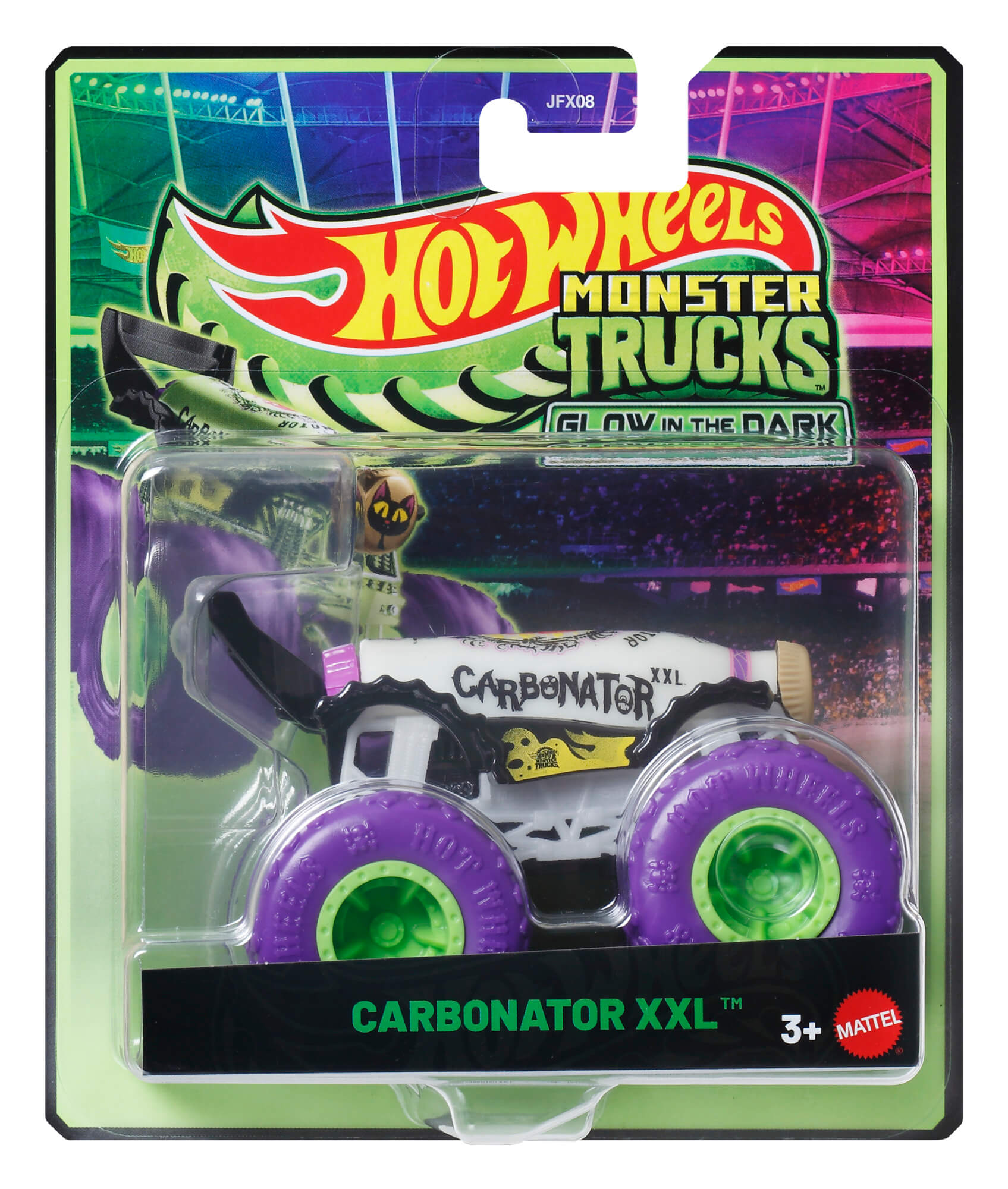 HOT WHEELS MONSTER TRUCKS šviečiantis tamsoje džipas (JFX08) - Image 4