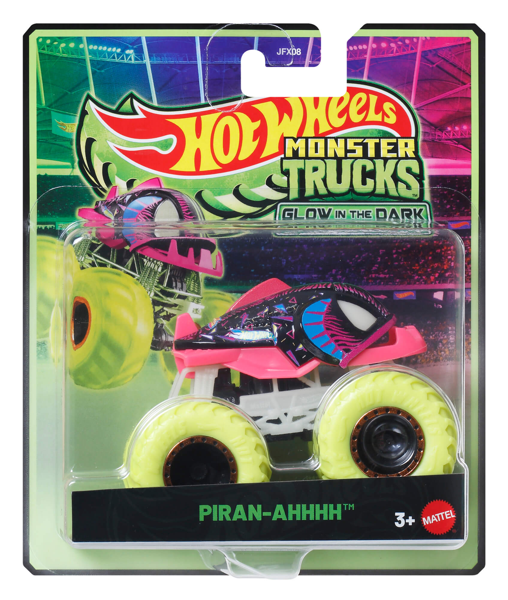 HOT WHEELS MONSTER TRUCKS šviečiantis tamsoje džipas (JFX08) - Image 6