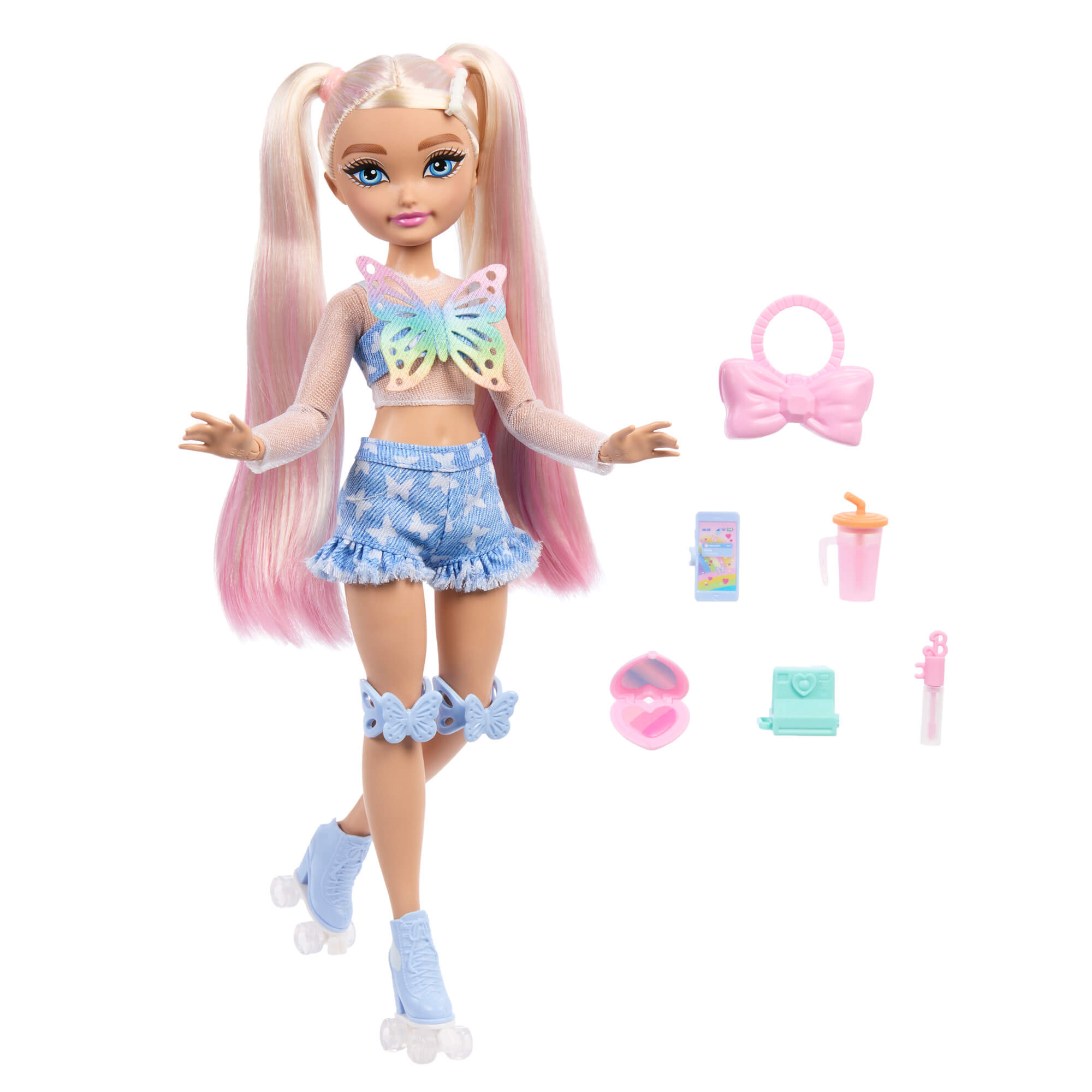 BARBIE DREAM BESTIES ROLLER SKATE lėlė – Malibu (JFX96) - Image 2