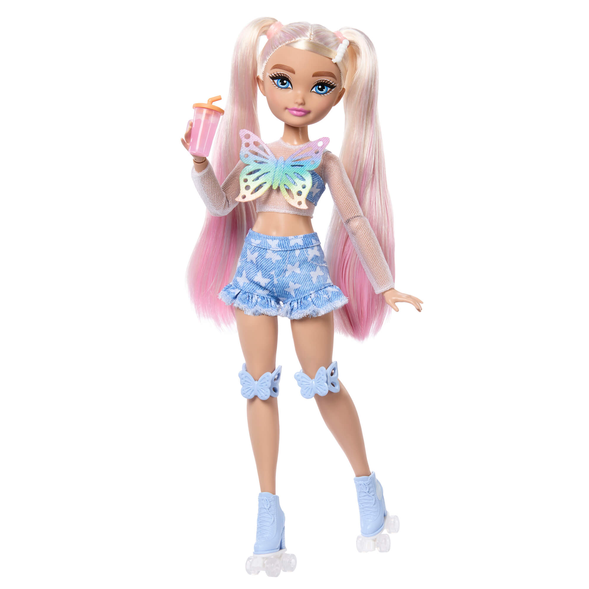 BARBIE DREAM BESTIES ROLLER SKATE lėlė – Malibu (JFX96) - Image 6