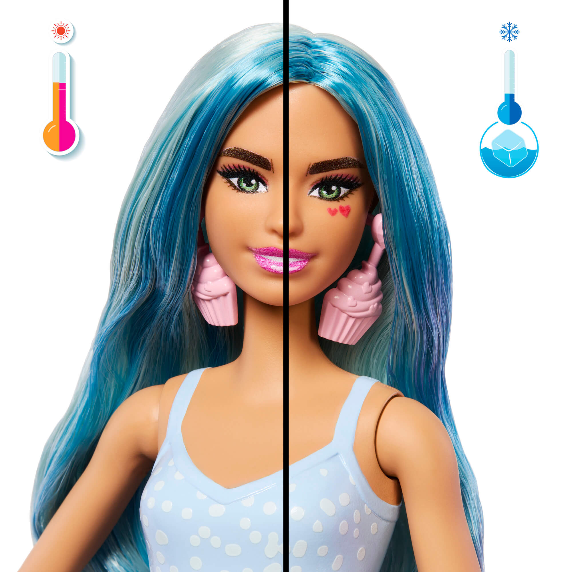 BARBIE POP REVEAL rinkinys – Blue Hair, Sweet Tears serija (JFY61) - Image 3