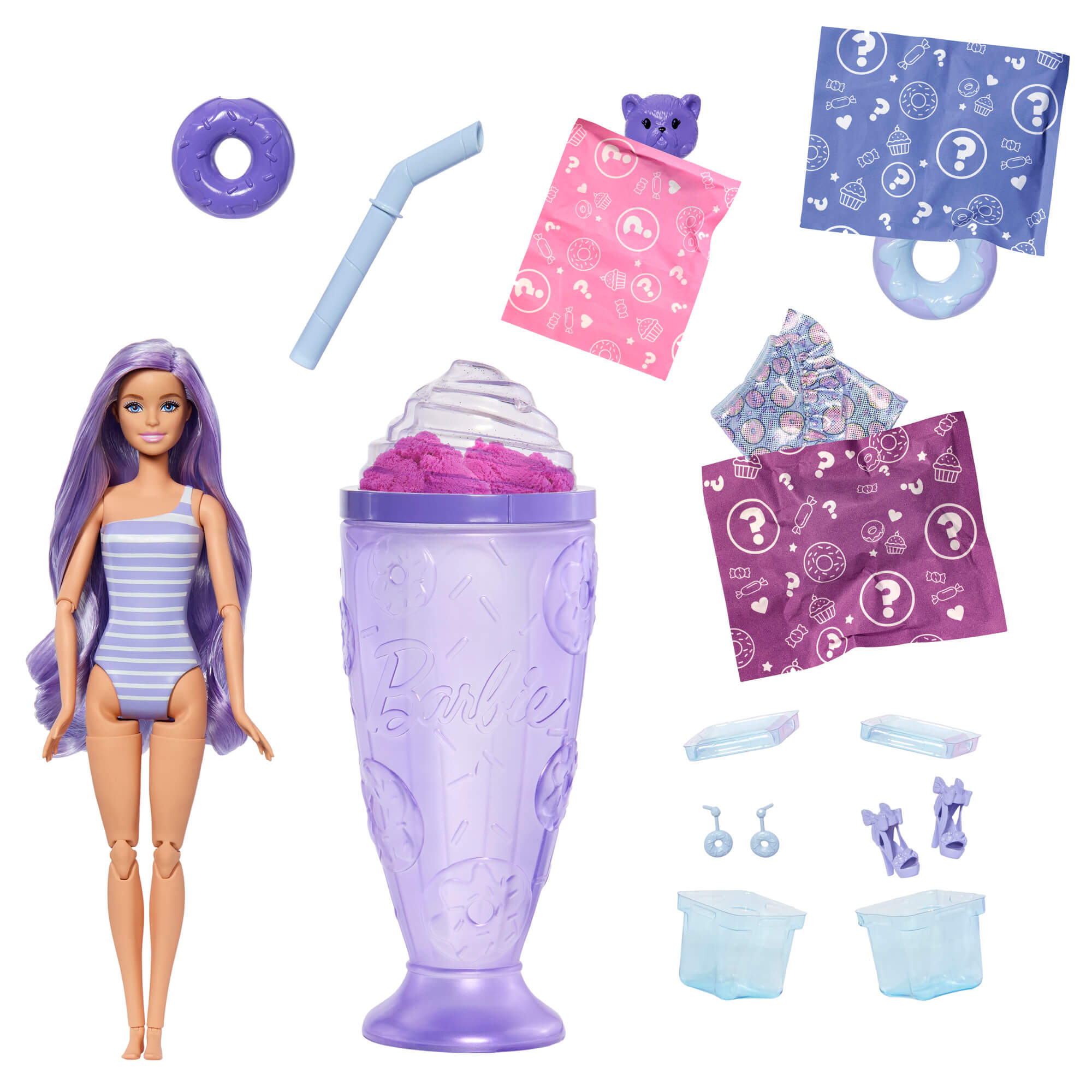 BARBIE POP REVEAL rinkinys – Purple Hair, Sweet Tears serija (JFY60) - Image 2
