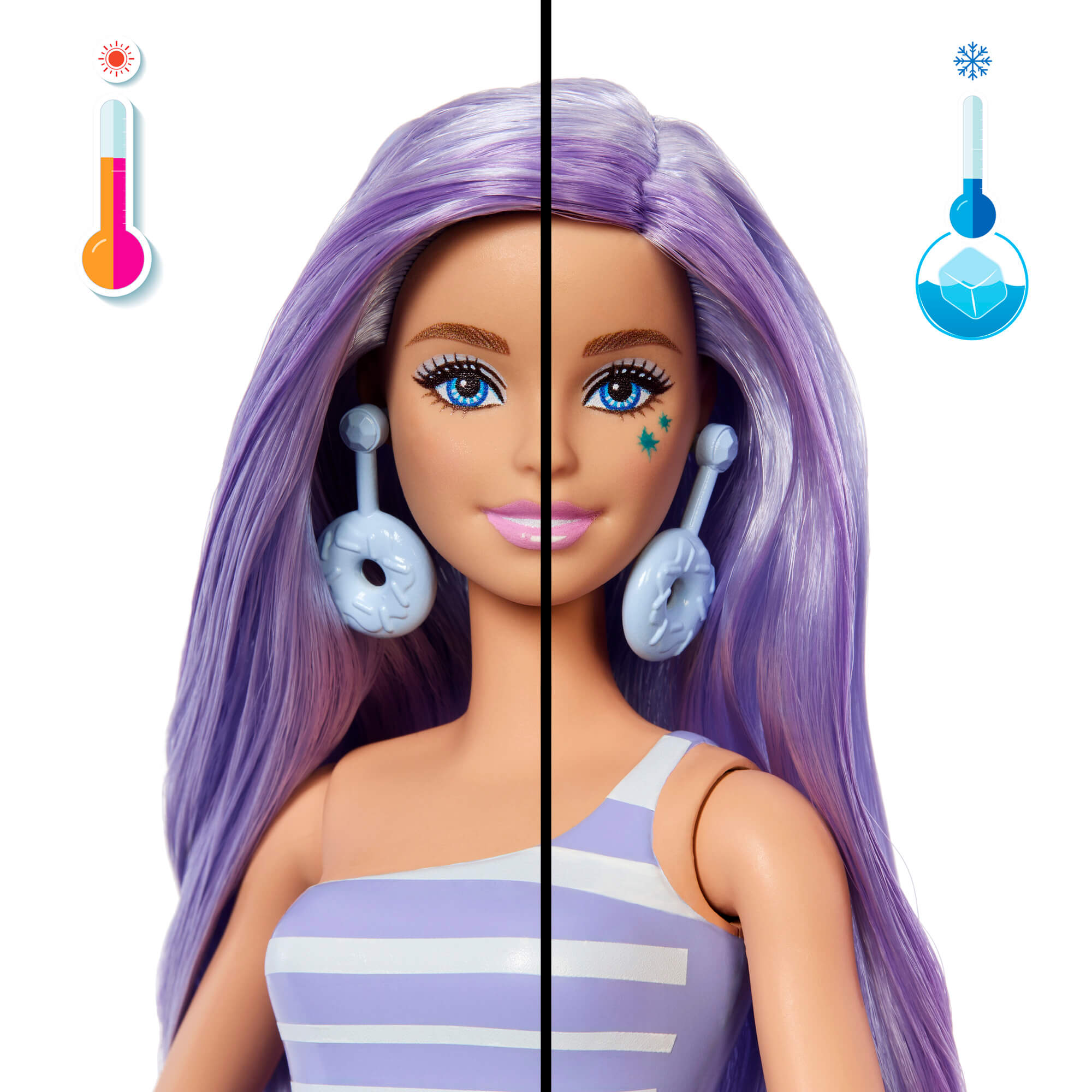 BARBIE POP REVEAL rinkinys – Purple Hair, Sweet Tears serija (JFY60) - Image 3