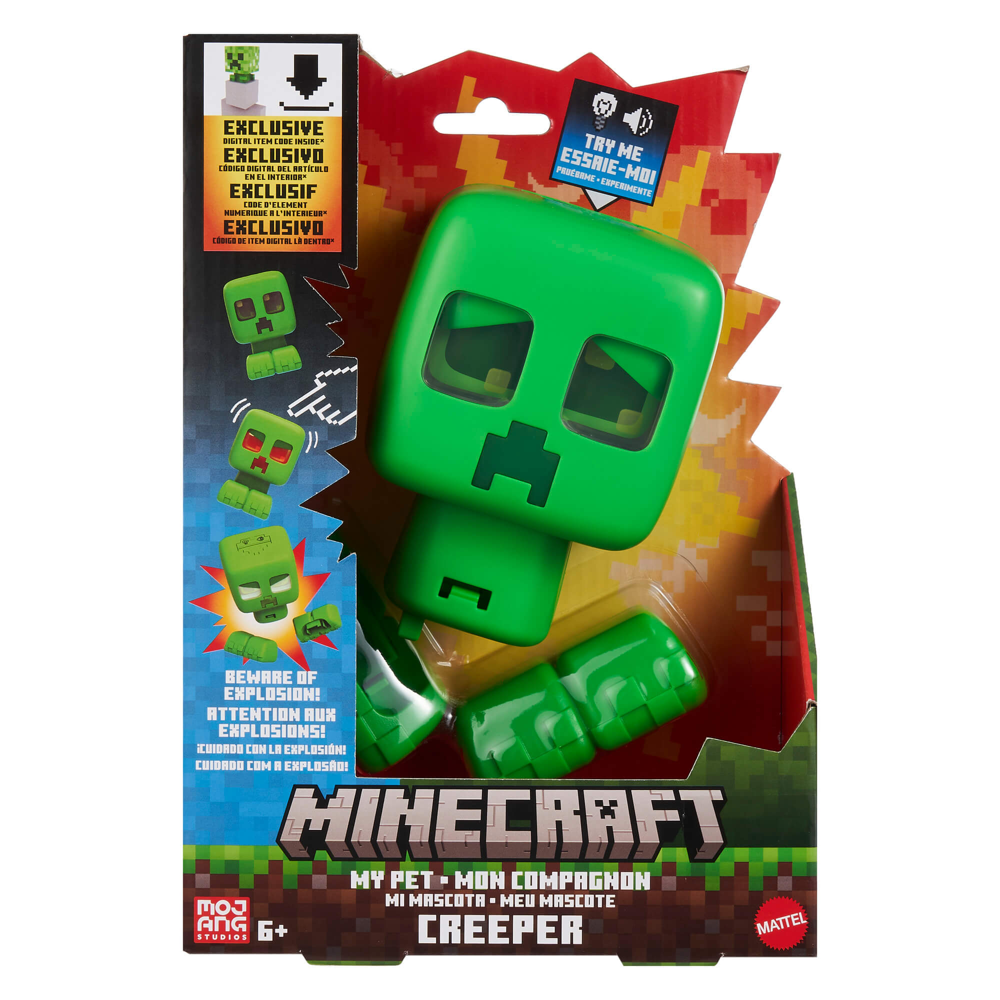MINECRAFT interaktyvi figūrėlė – My Pet Creeper (JGX49) - Image 2