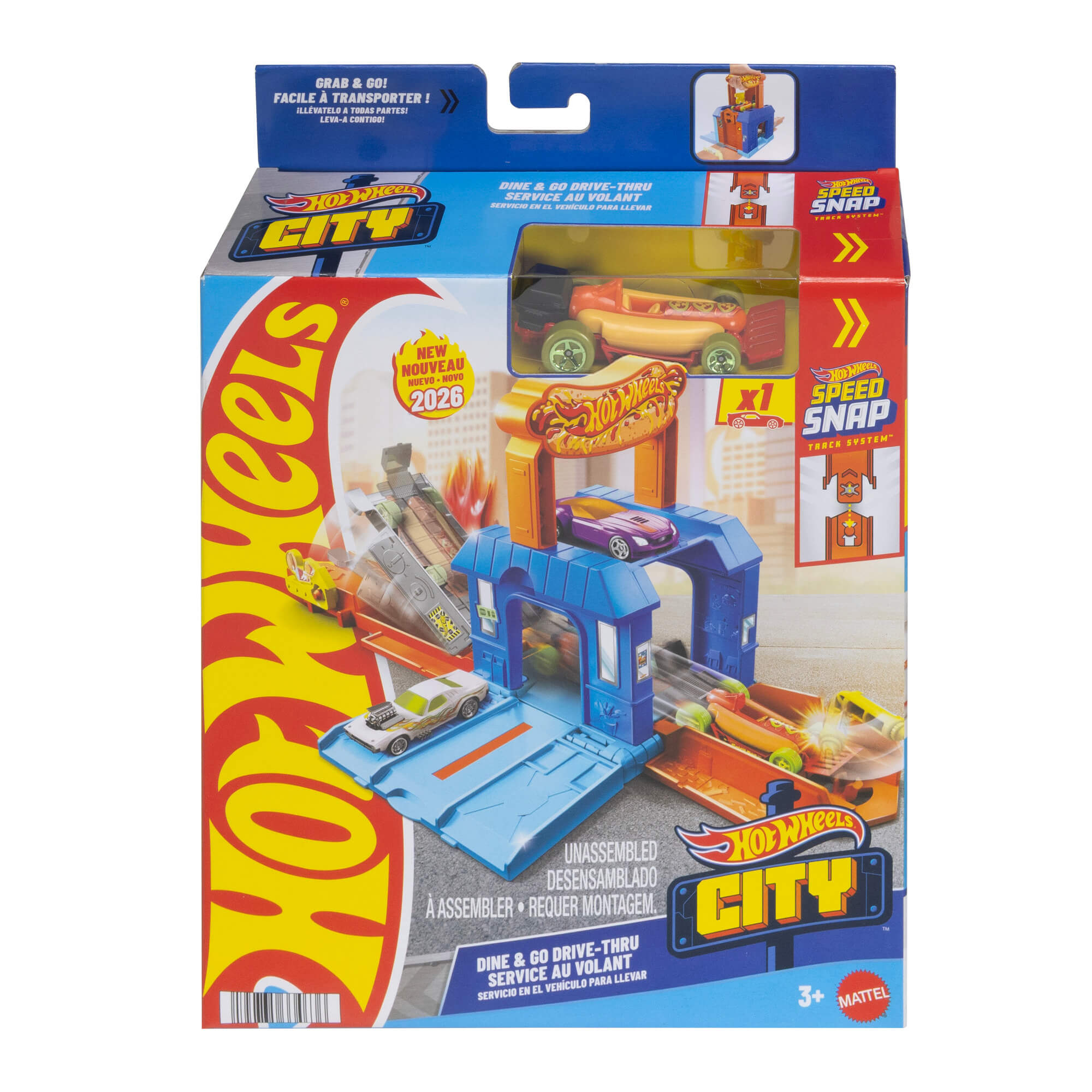 HOT WHEELS CITY PLAY AND GO trasos rinkinys (JHL43) - Image 3