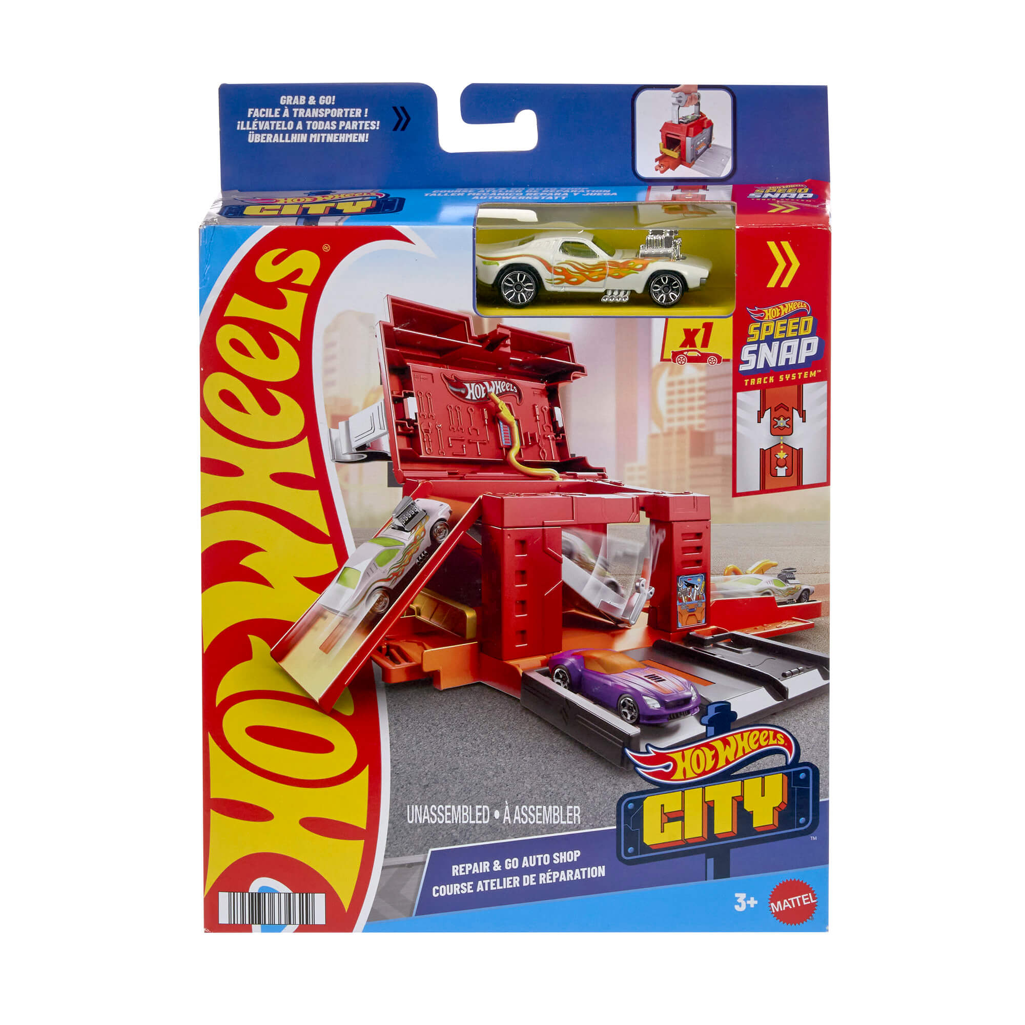 HOT WHEELS CITY PLAY AND GO trasos rinkinys (JHL43) - Image 4
