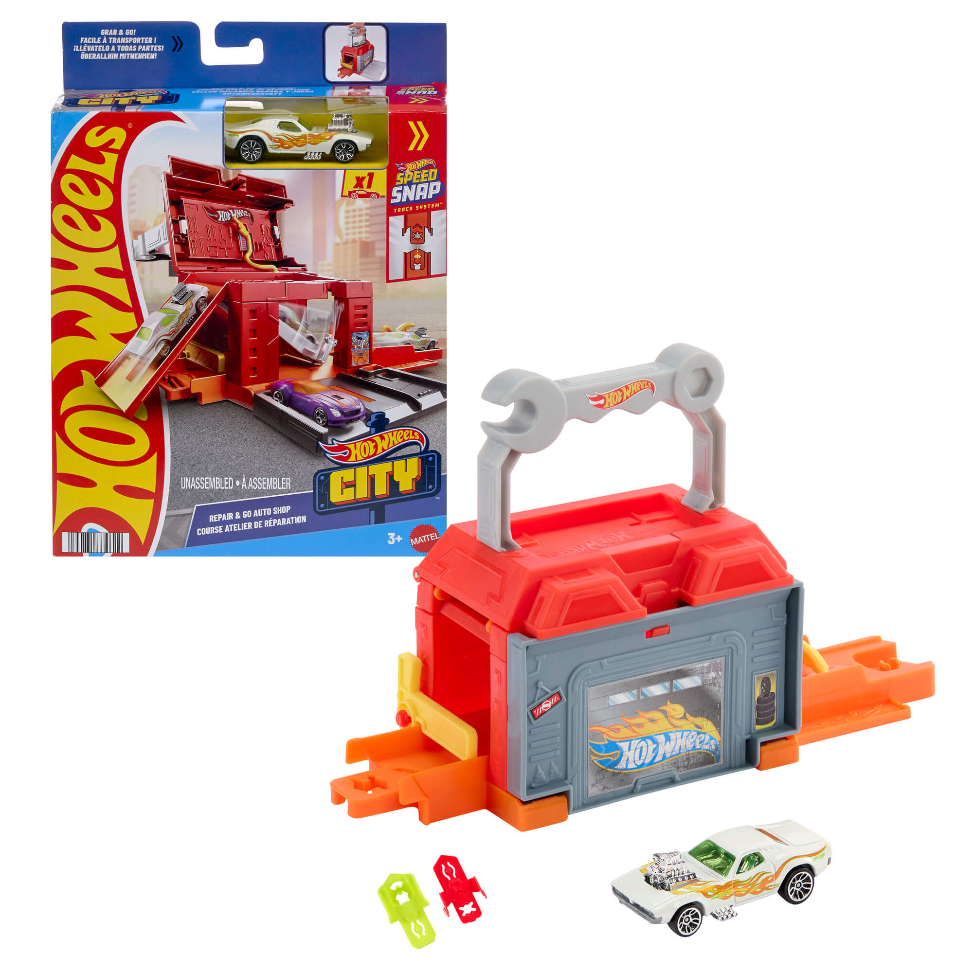 HOT WHEELS CITY PLAY AND GO trasos rinkinys (JHL43) - Image 5