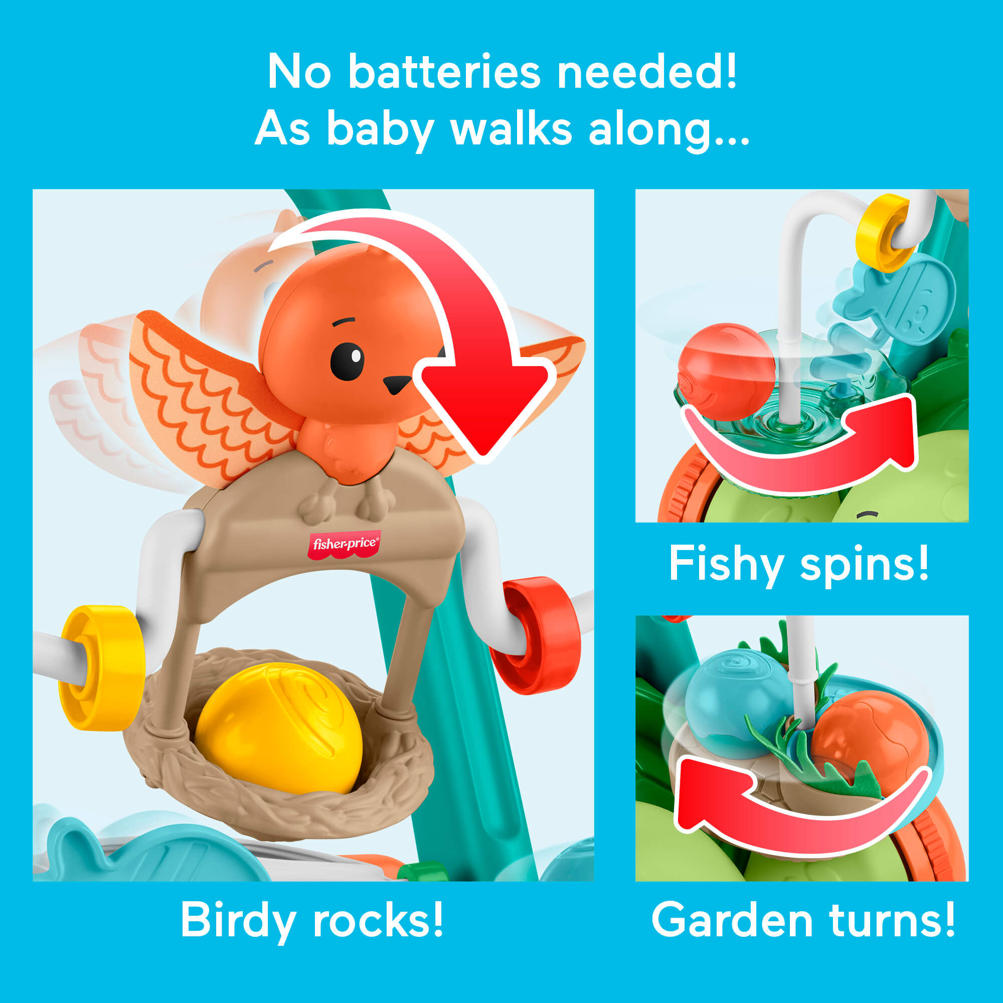 FISHER-PRICE vėžliuko vaikštynė (JKD63) - Image 4