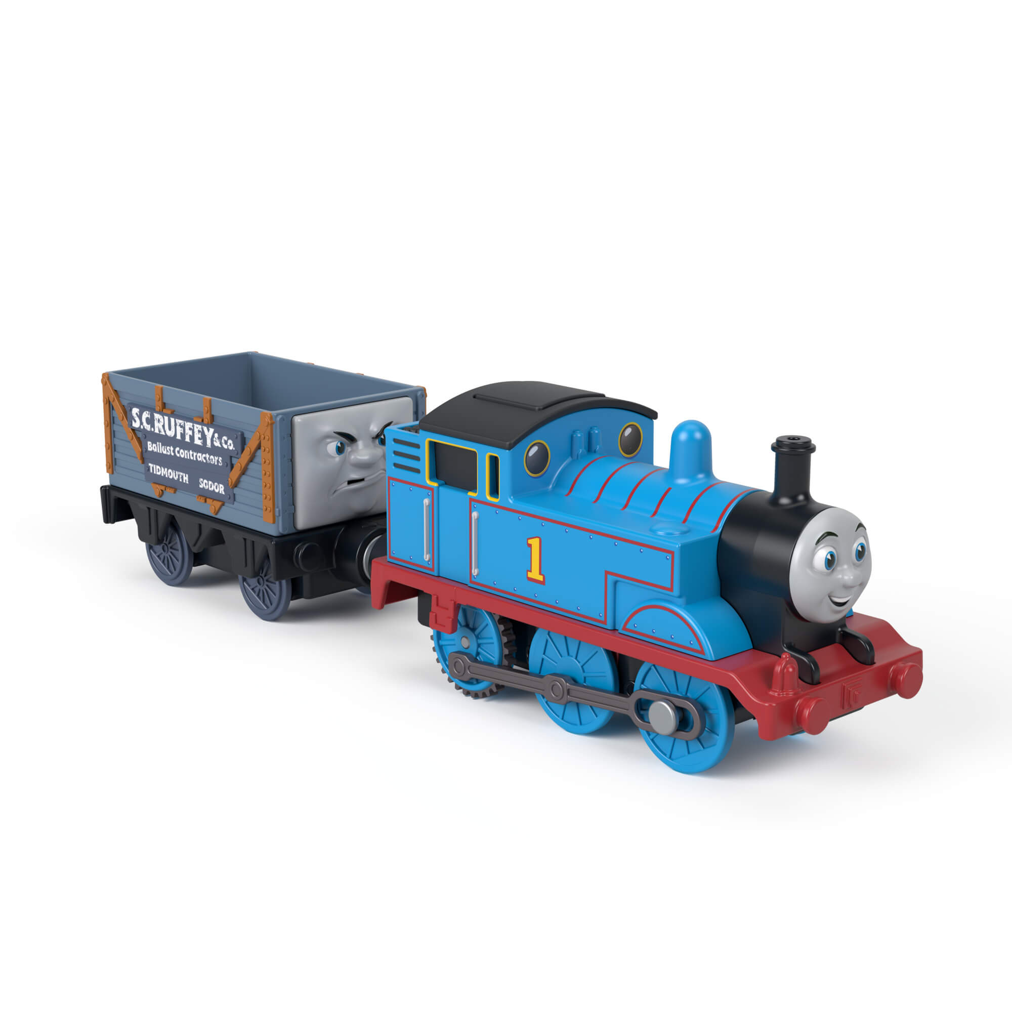 THOMAS AND FRIENDS motorizuotas traukinukas su vagonu (JLL44) - Image 3