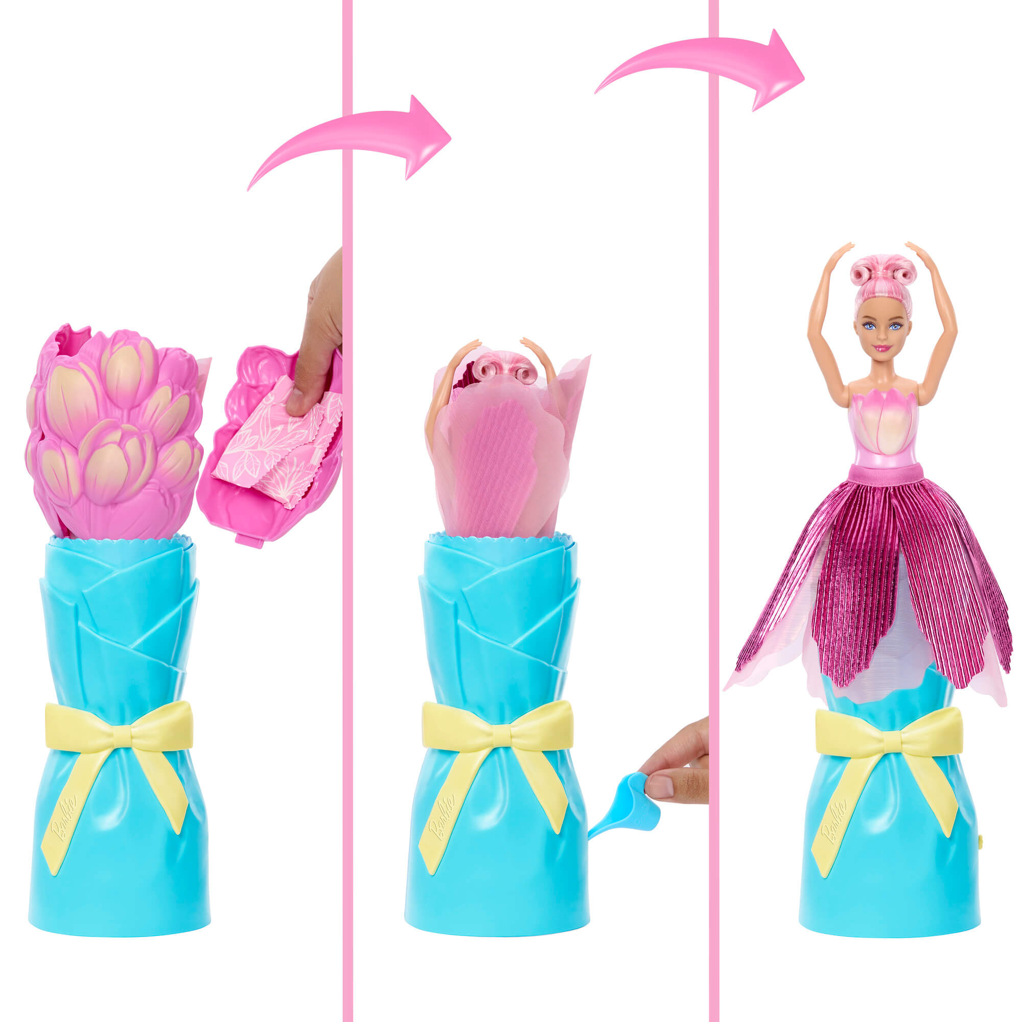 BARBIE TULIP SURPRISE lėlė gėlėje (JMF57) - Image 2