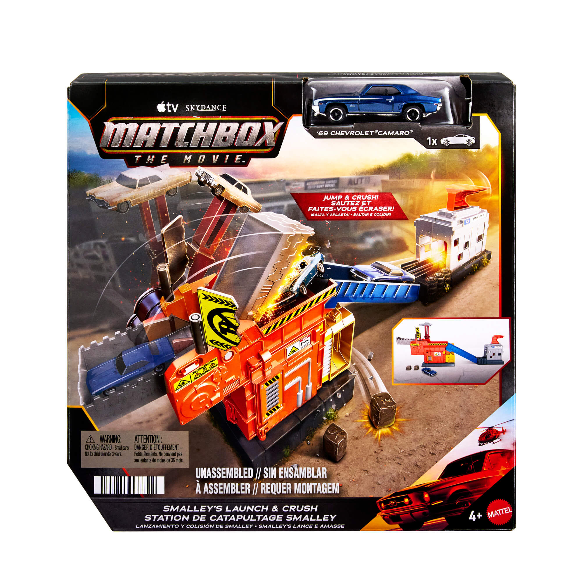 MATCHBOX MOVIE Smalley’s automobilių traiškymo garažas su trasa (JMG56) - Image 3