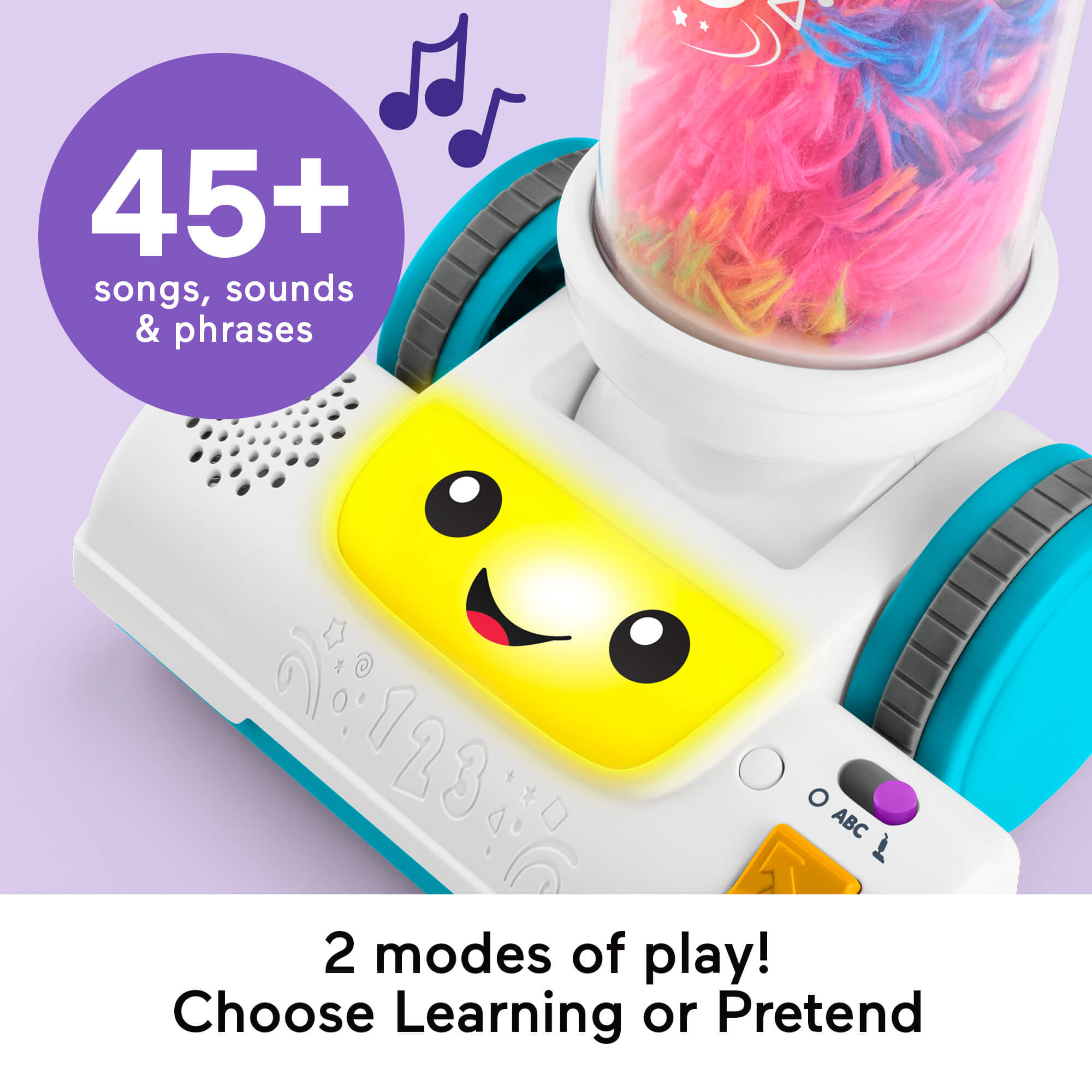 FISHER-PRICE LAUGH AND LEARN 2 in 1 žaislinis dulkių siurblys (JMM33) - Image 6