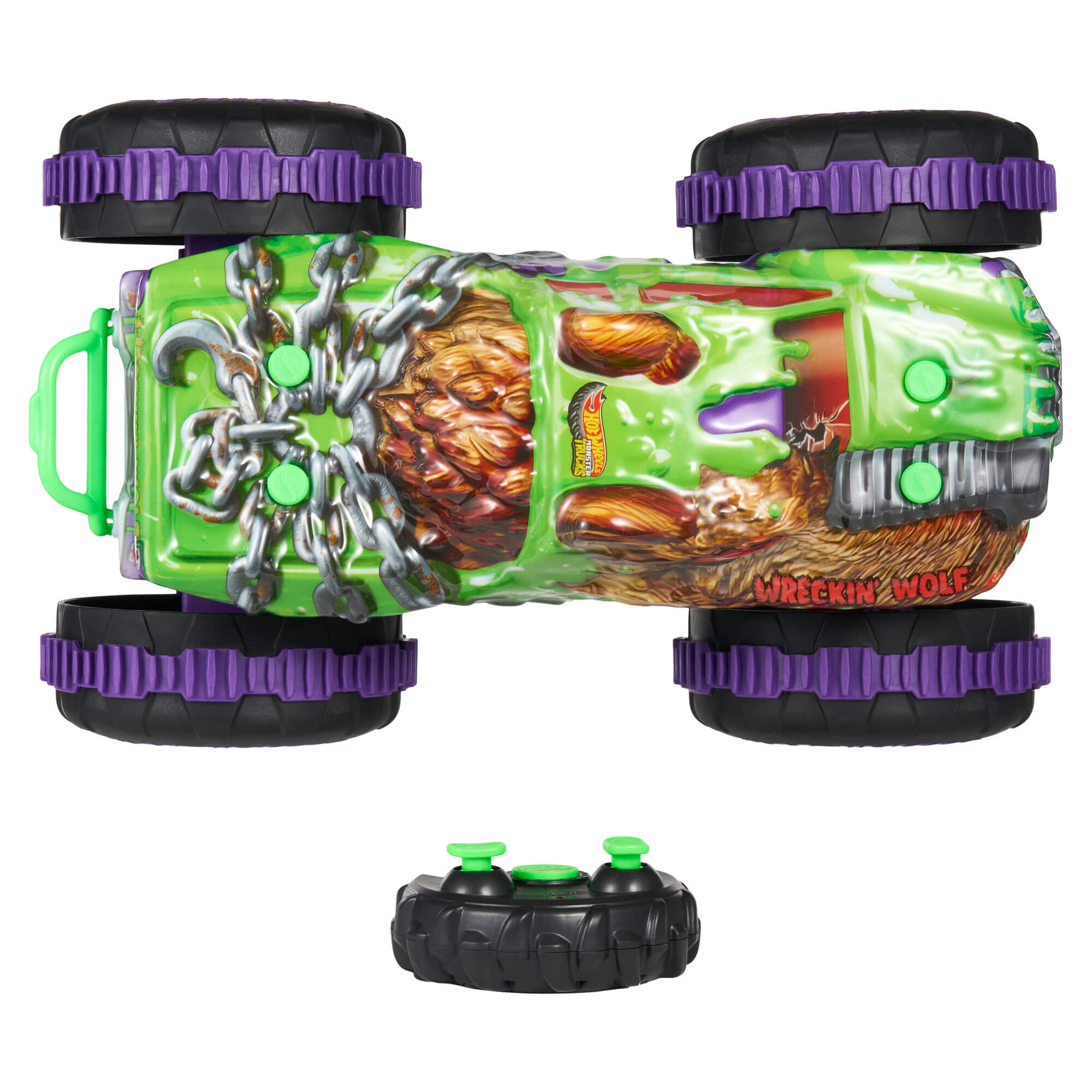 HOT WHEELS MONSTER TRUCKS RC automodelis – Wreckin' Wolf (JMM77) - Image 4