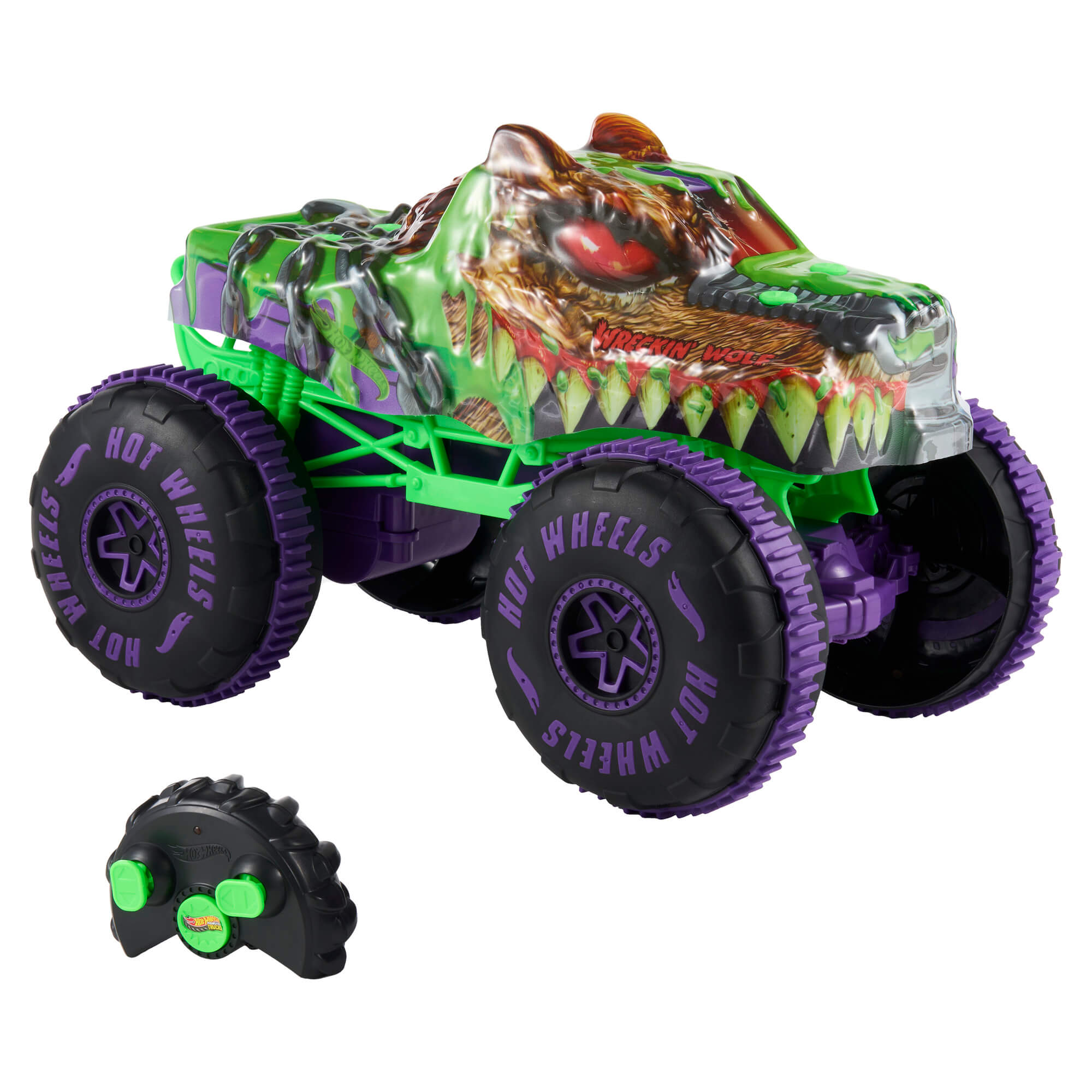 HOT WHEELS MONSTER TRUCKS RC automodelis – Wreckin' Wolf (JMM77) - Image 5