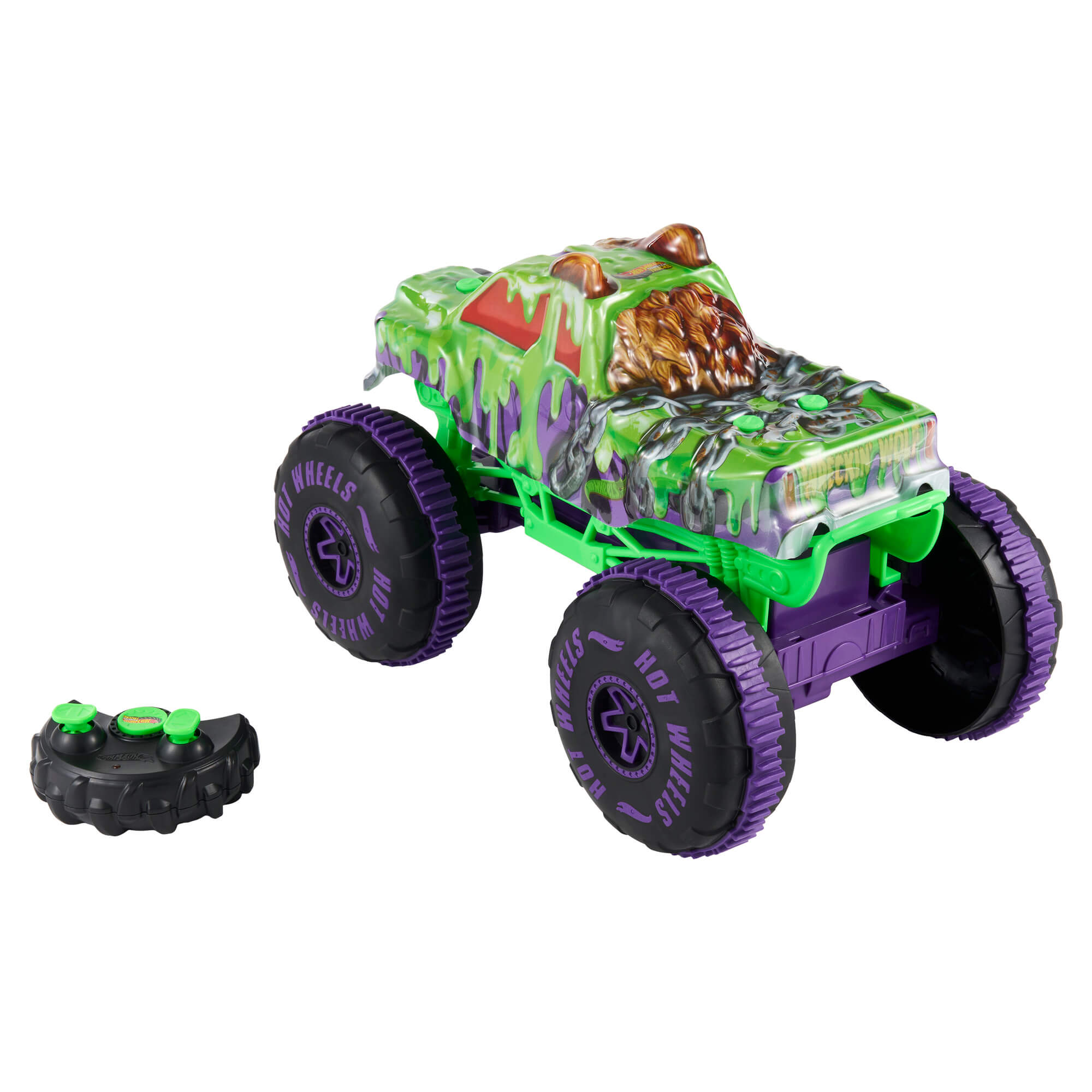 HOT WHEELS MONSTER TRUCKS RC automodelis – Wreckin' Wolf (JMM77) - Image 6