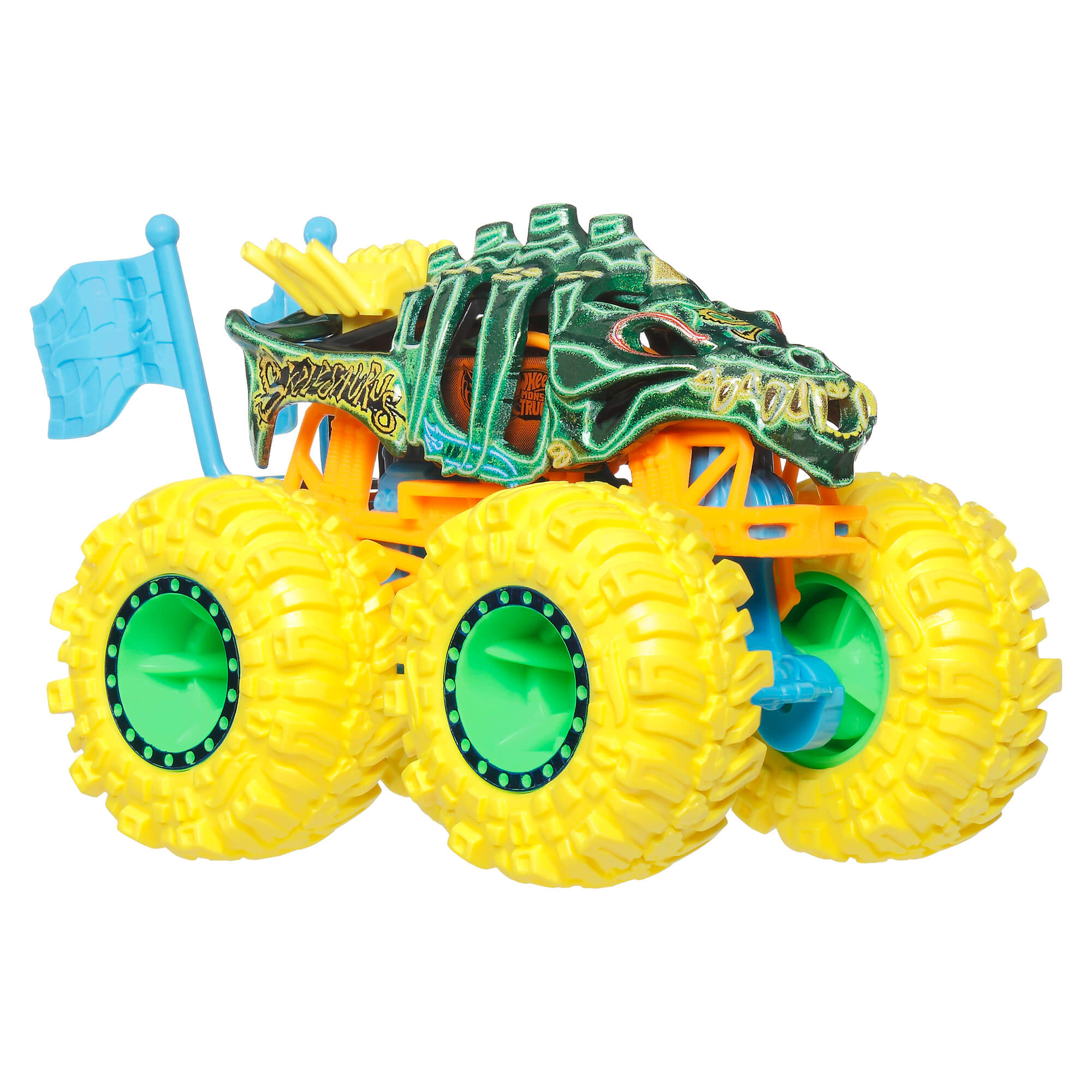 HOT WHEELS MONSTER TRUCKS džipas – Neon Smasher (JMV39) - Image 2