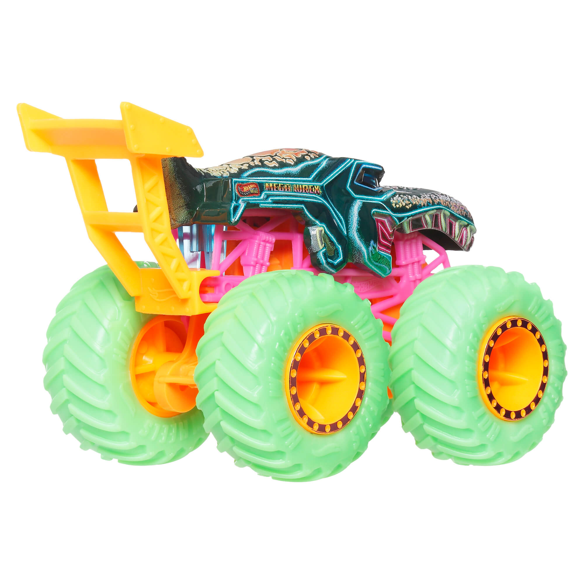 HOT WHEELS MONSTER TRUCKS džipas – Neon Smasher (JMV39) - Image 4