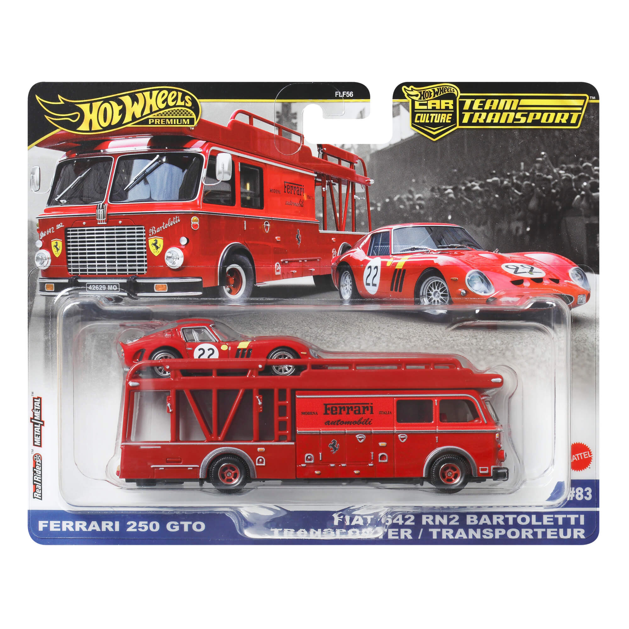 HOT WHEELS automodeliukų rinkinys – vilkikas ir lenktyninis automobilis (FLF56) - Image 4