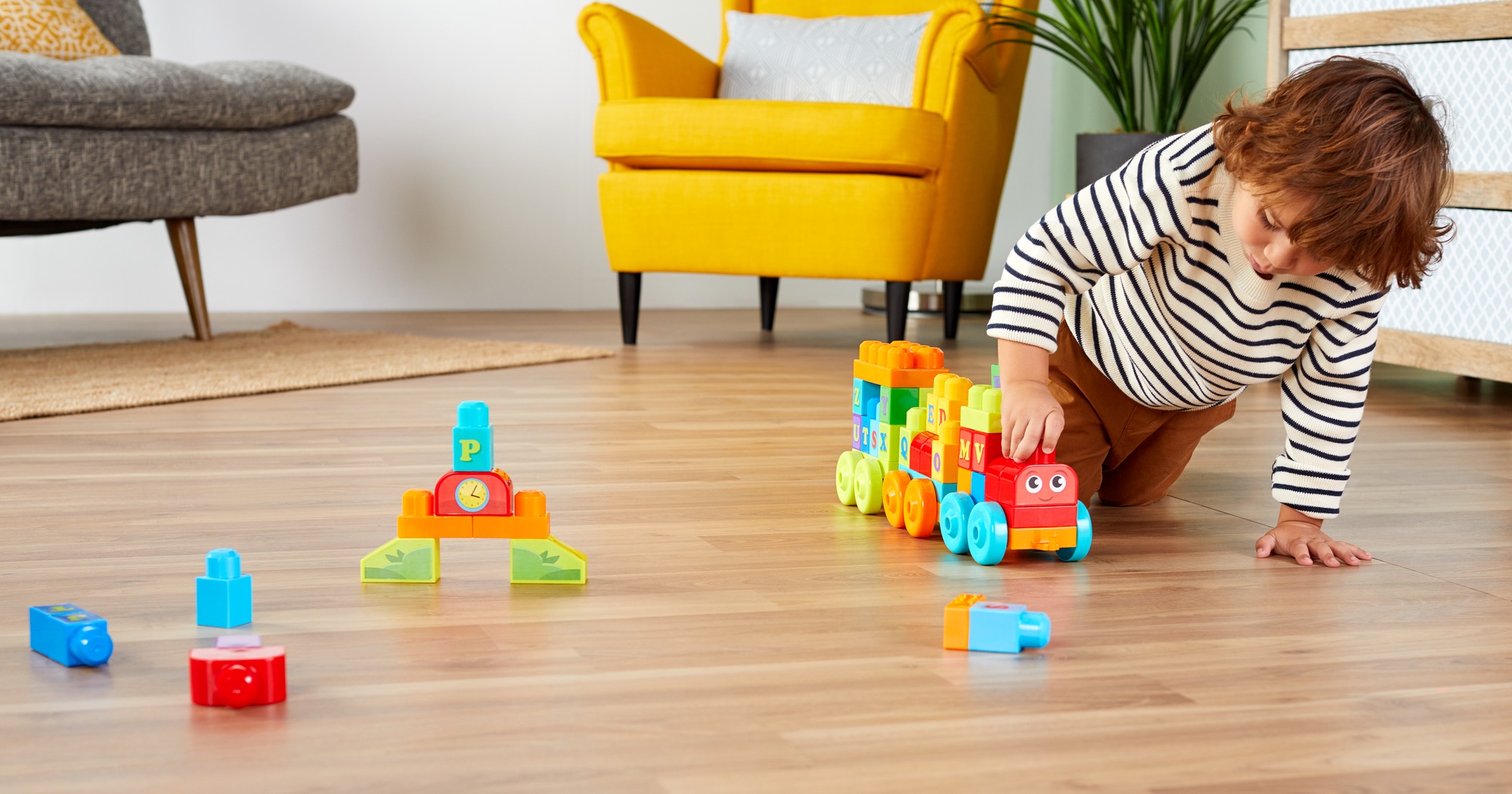 MEGA BLOKS rinkinys – Traukinys (60 det.) (DXH35) - Image 2