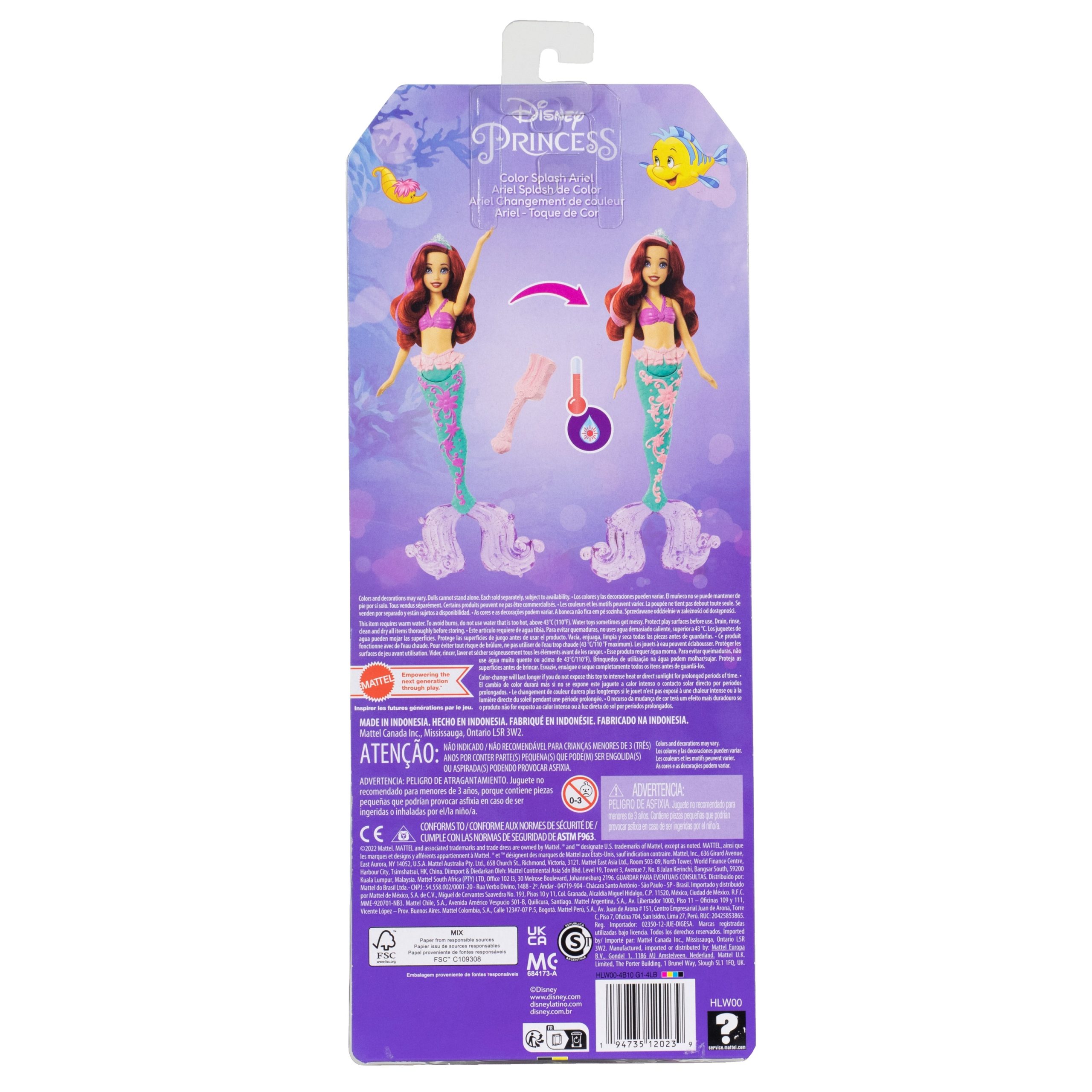 „DISNEY PRINCESS“ lėlė - Arielė su spalvų keitimo funkcija - Image 2