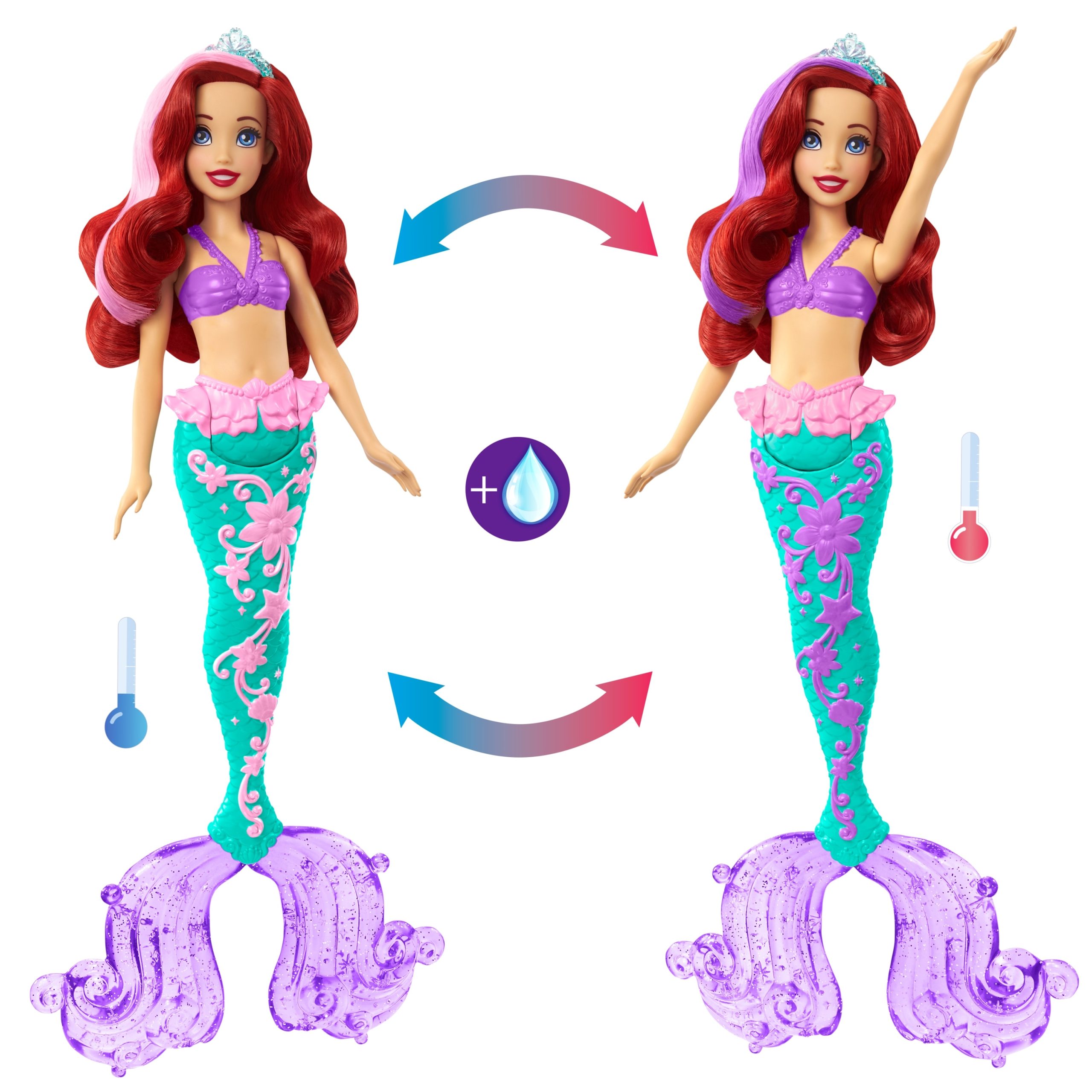 „DISNEY PRINCESS“ lėlė - Arielė su spalvų keitimo funkcija - Image 6