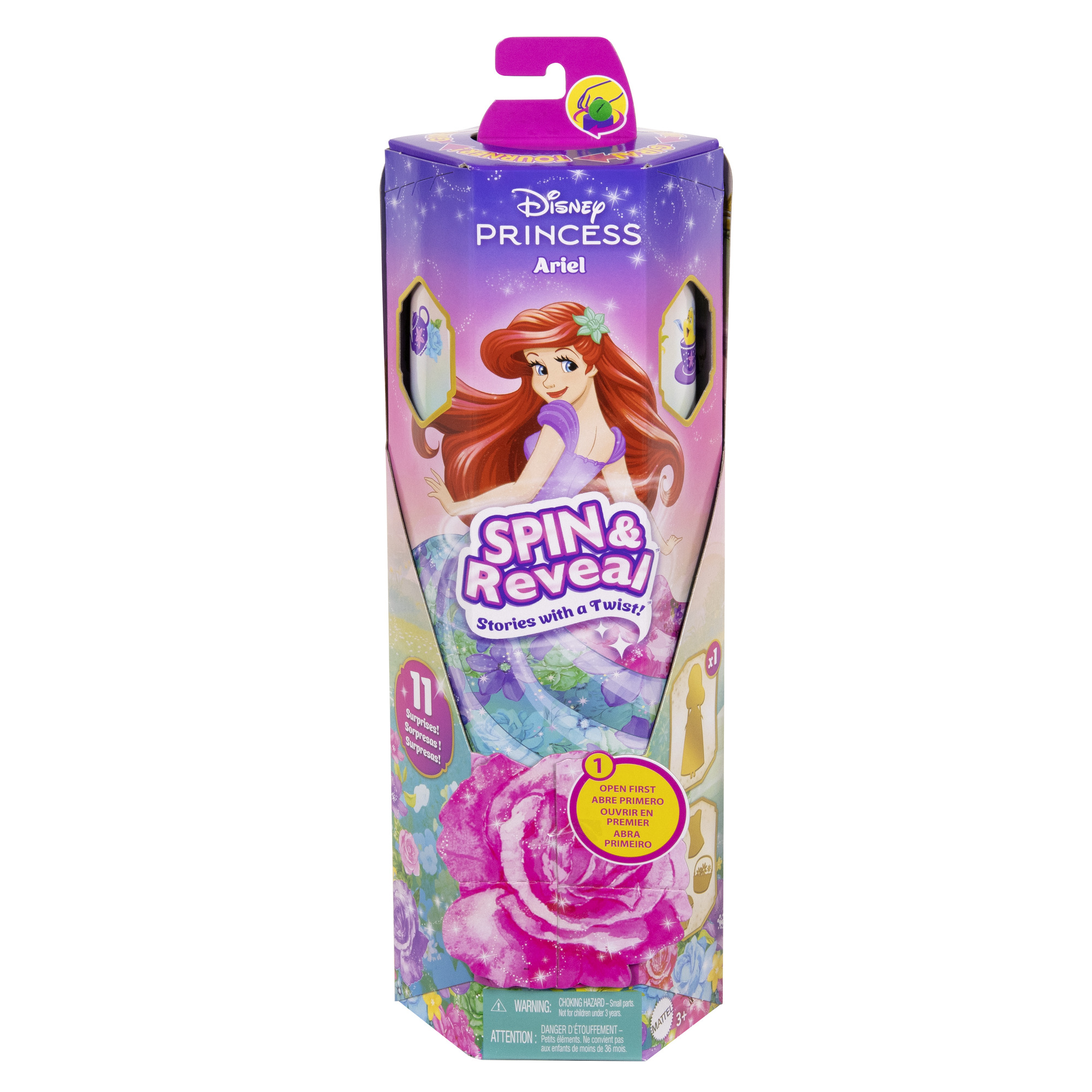 DISNEY PRINCESS SPIN and REVEAL Arielės siurprizų rinkinys (HTV88) - Image 2