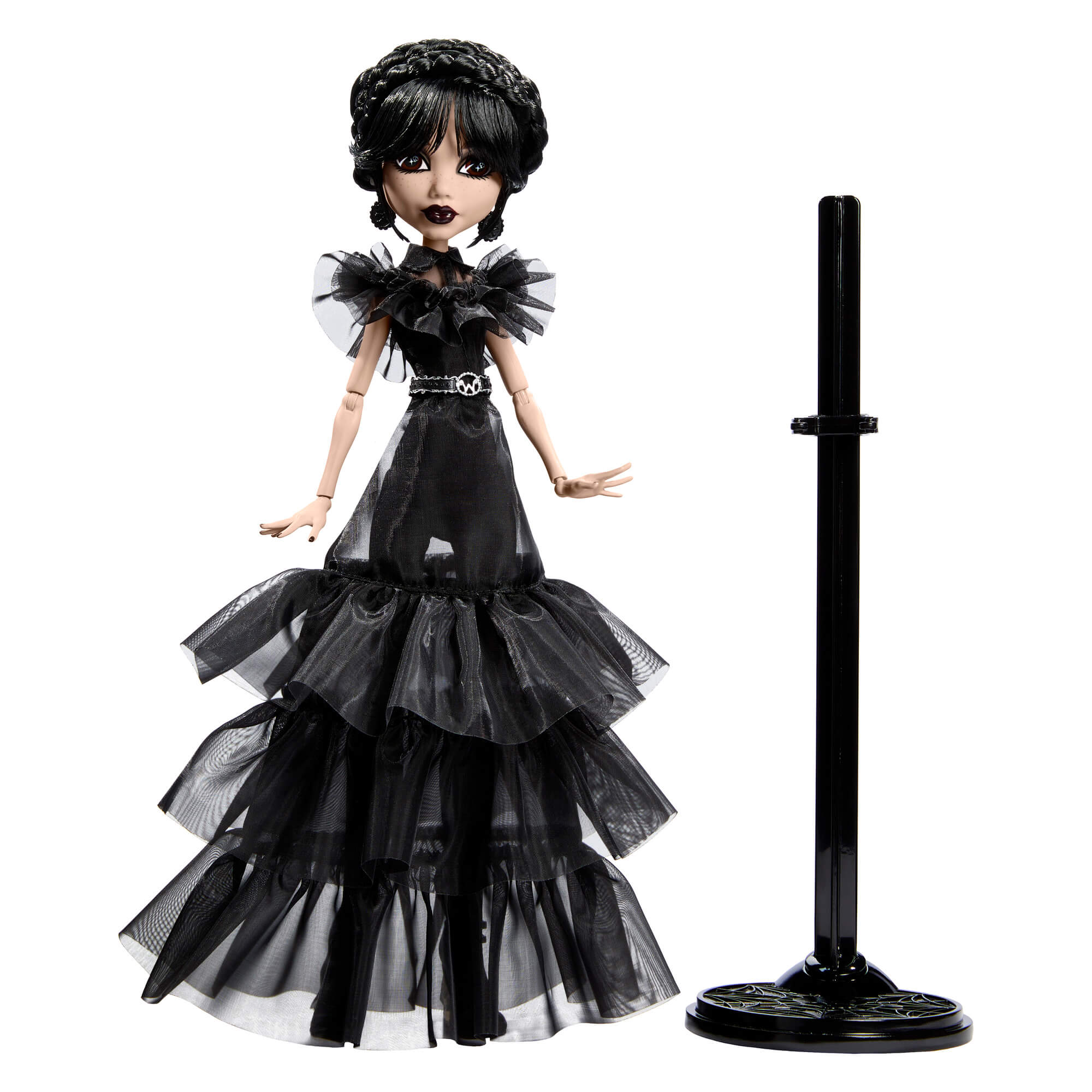 MONSTER HIGH X WEDNESDAY lėlė Trečiadienė juoda suknele (HXJ03) - Image 2