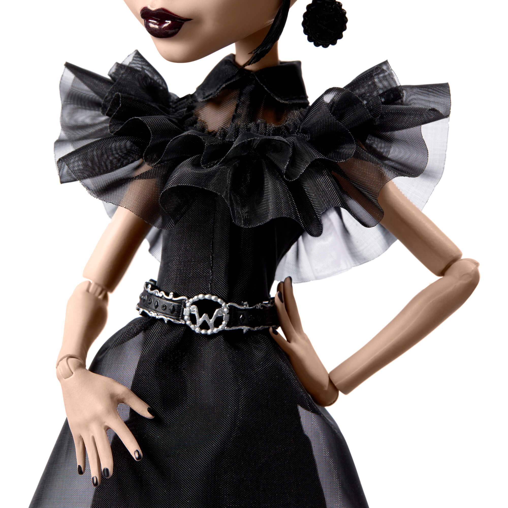 MONSTER HIGH X WEDNESDAY lėlė Trečiadienė juoda suknele (HXJ03) - Image 4