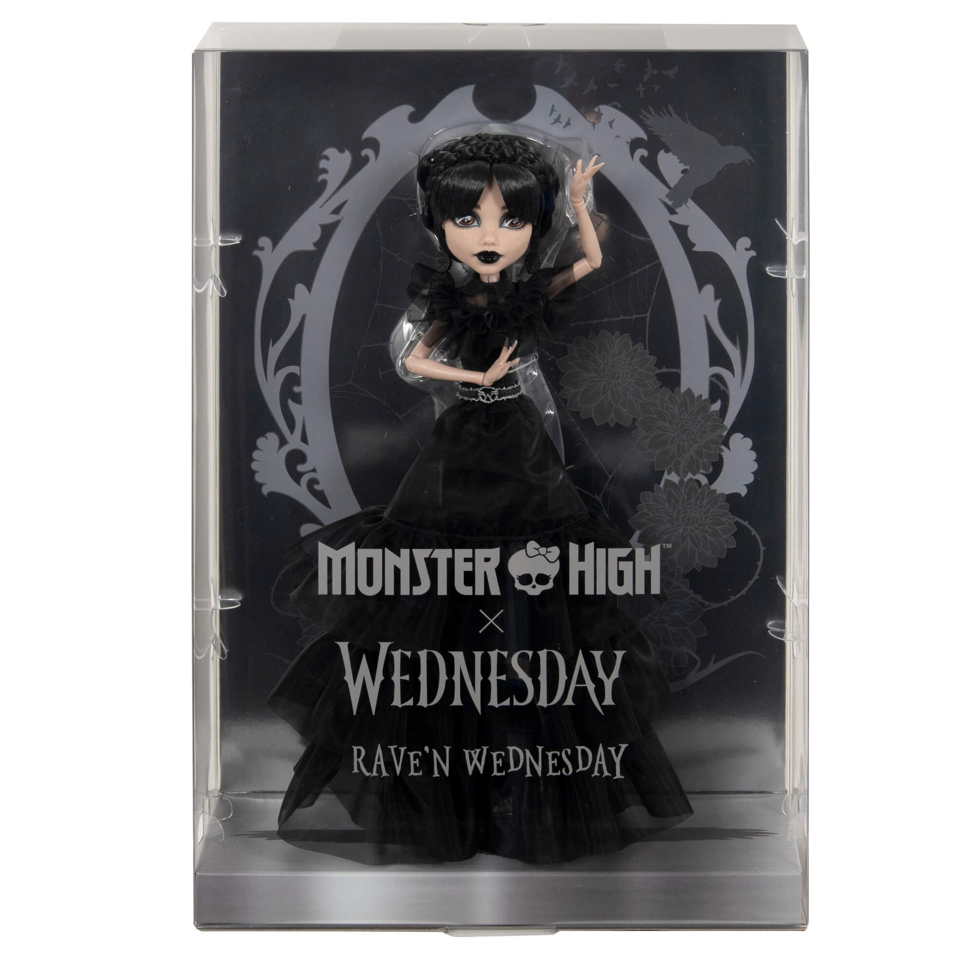 MONSTER HIGH X WEDNESDAY lėlė Trečiadienė juoda suknele (HXJ03) - Image 6