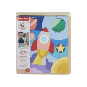 Fisher - price medinė dėlionė raketa