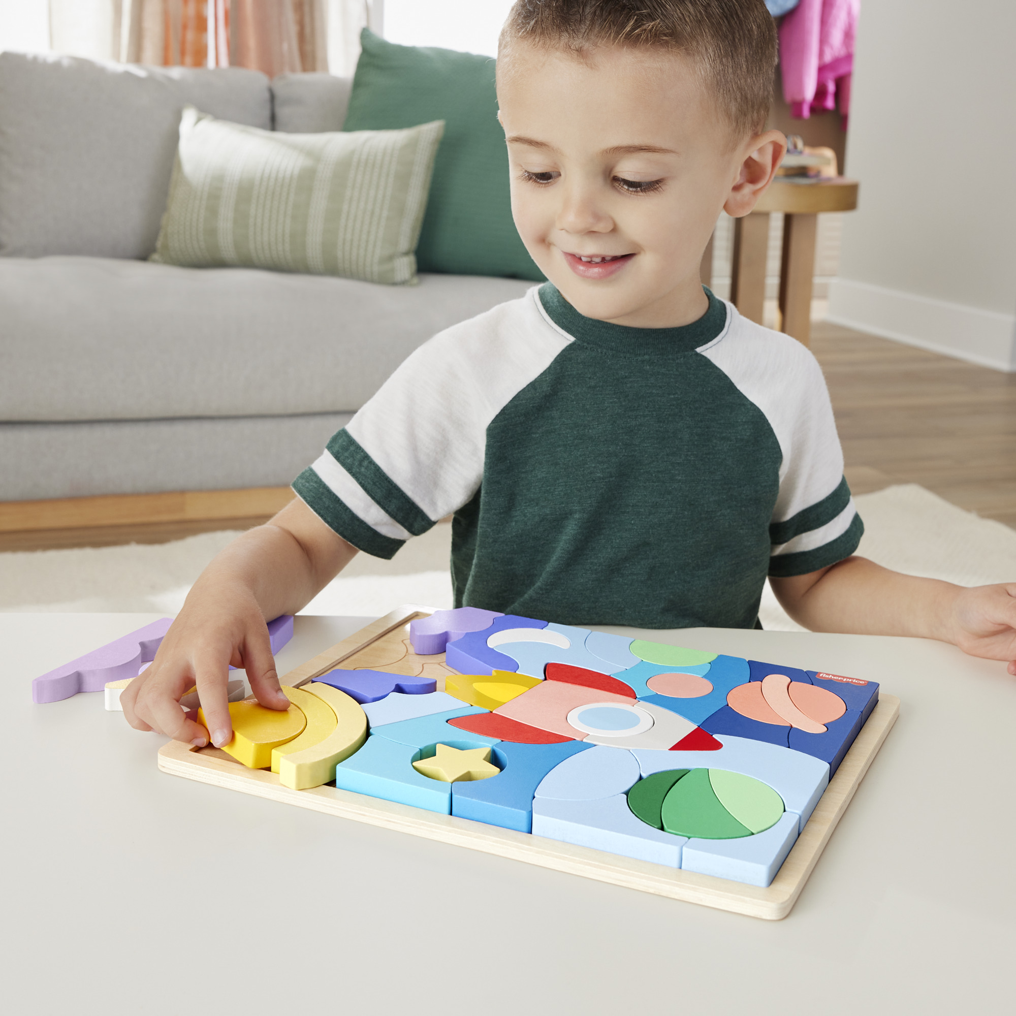 Fisher - price medinė dėlionė raketa - Image 2