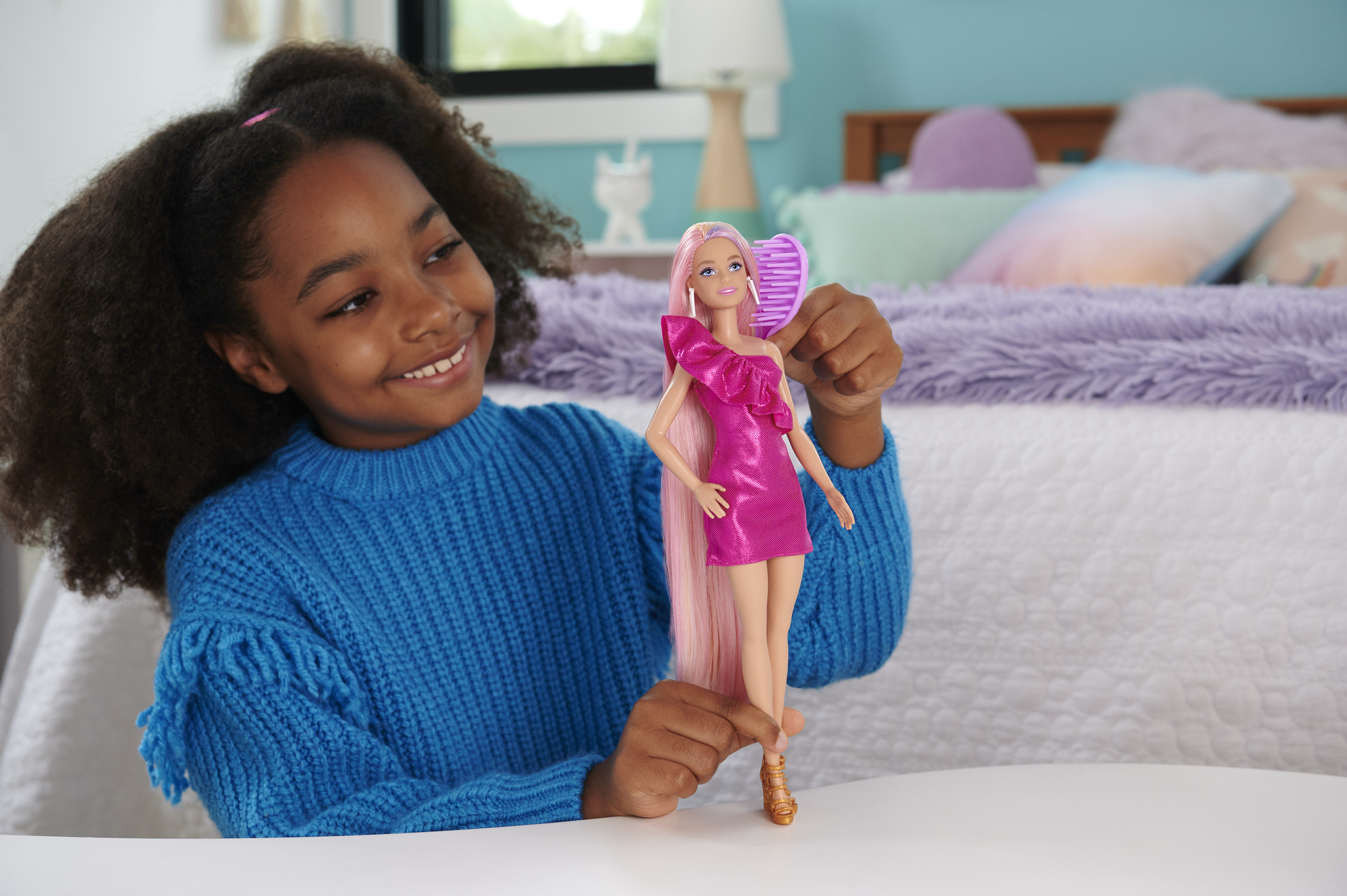 BARBIE FUN AND FANCY HAIR lėlės rinkinys (JDC85) - Image 2