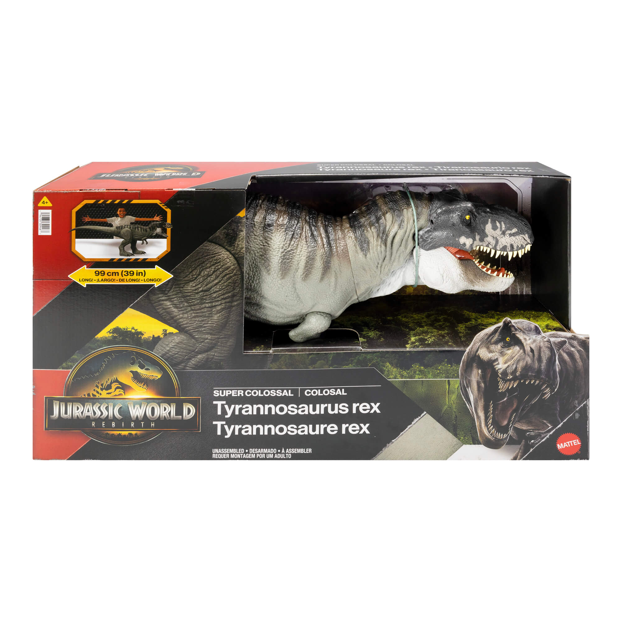 JURASSIC WORLD milžiniška figūrėlė – Super Colossal T. rex (JGB52) - Image 6