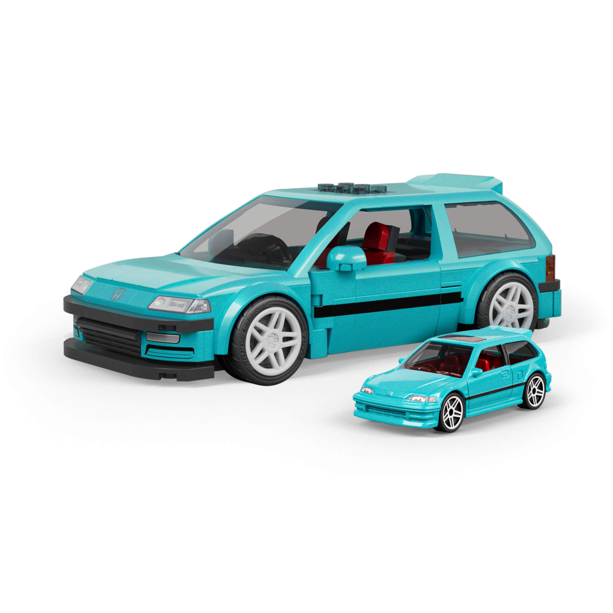 MATTEL BRICK SHOP HOT WHEELS Honda Custom 90 Civic EF konstruktorius (JHF62) - Image 3