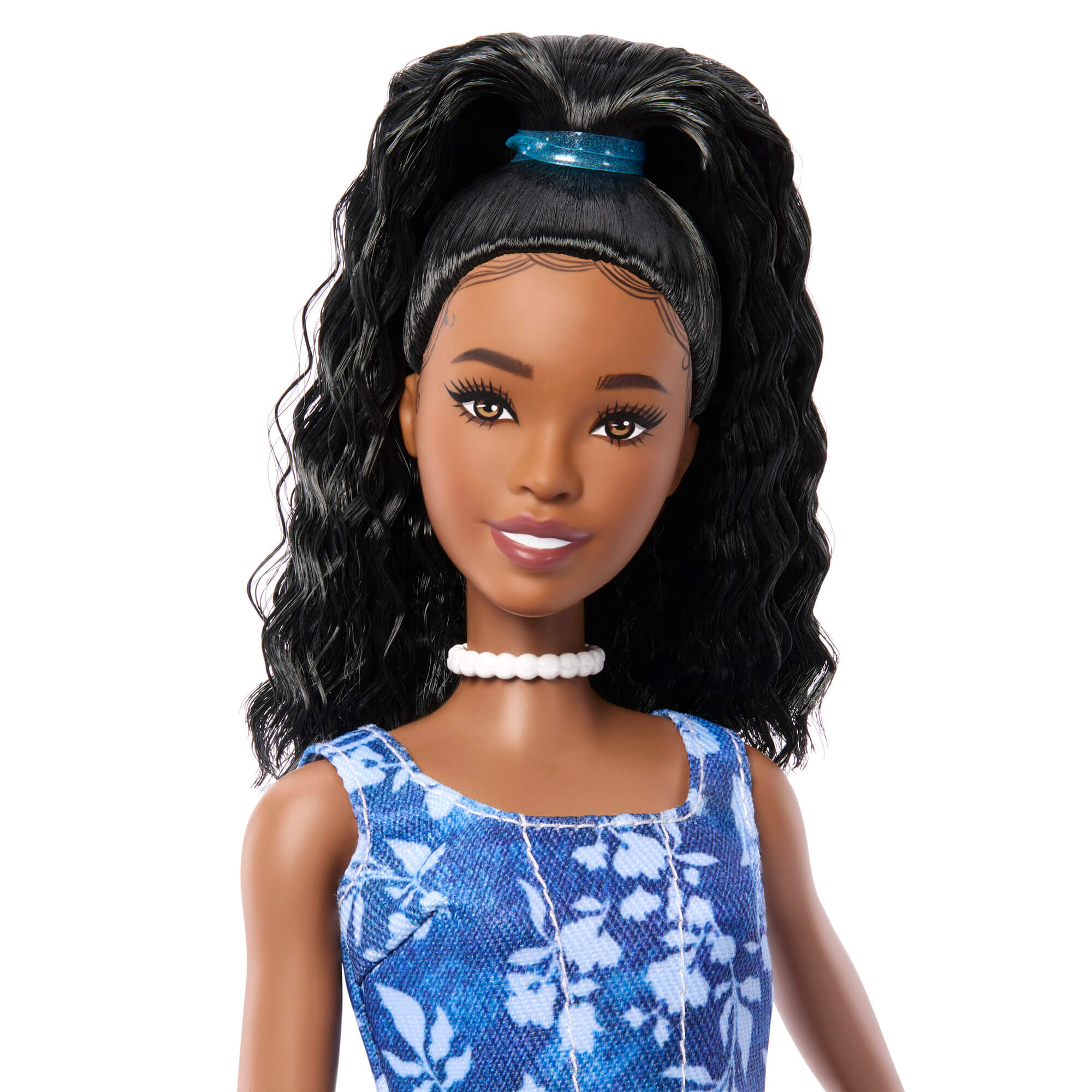 BARBIE FASHIONISTAS lėlė madistė mėlyna suknele (JJN61) - Image 4