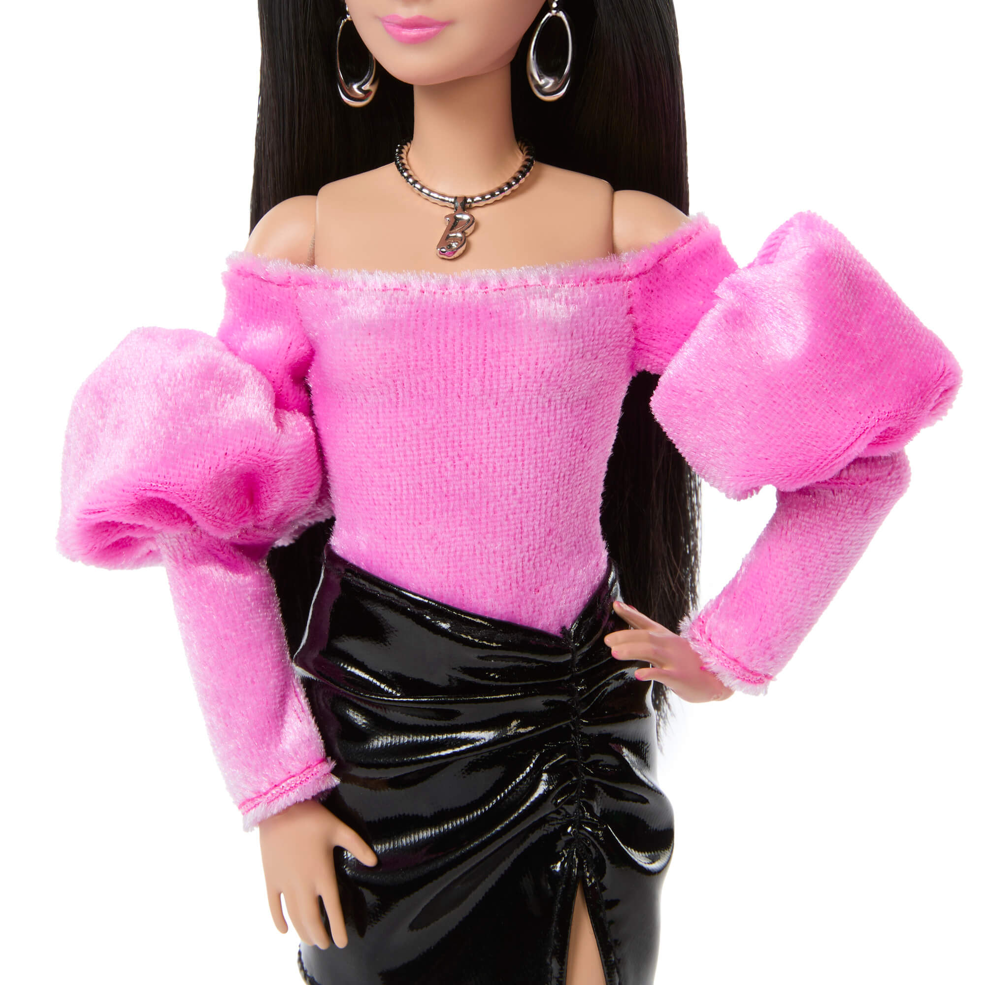 BARBIE DELUXE FASHIONISTAS mados lėlė rožine palaidine (JJN76) - Image 4